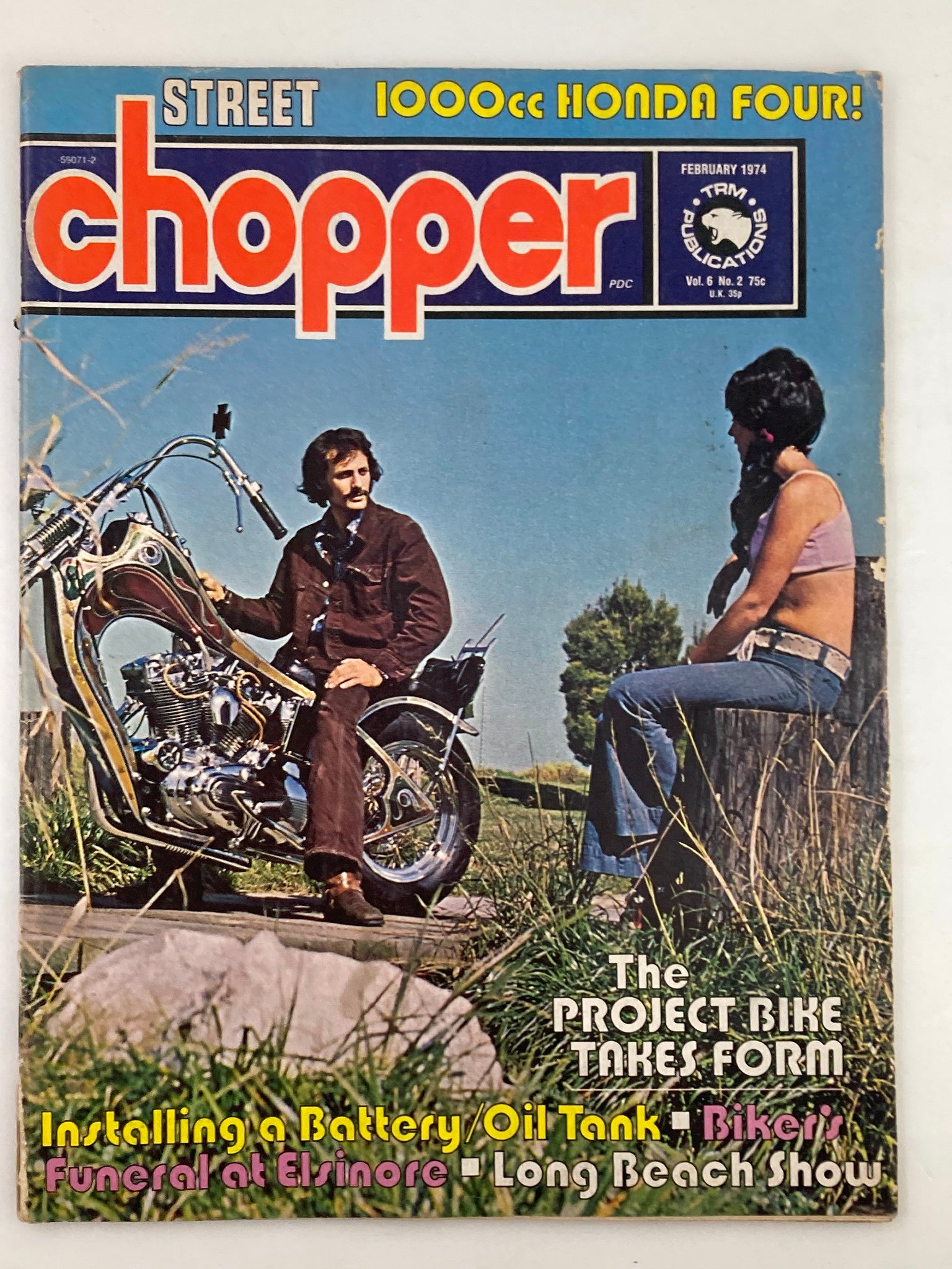 VTG Street Chopper Magazine February 1974 Vol 6 #2 The Project Bike No Label