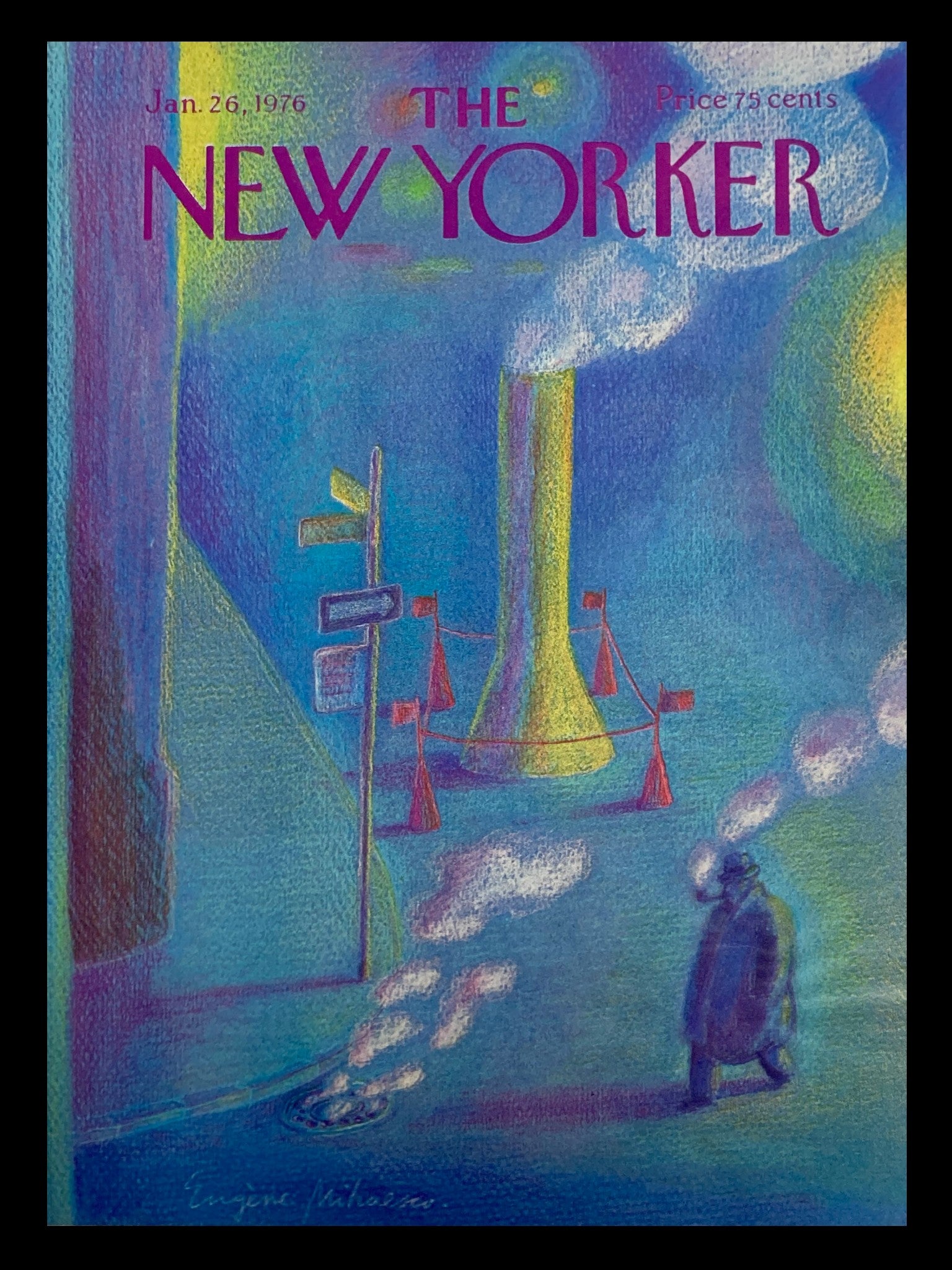 COVER ONLY The New Yorker January 26 1976 Steam Pipes by Eugene Mihaesco