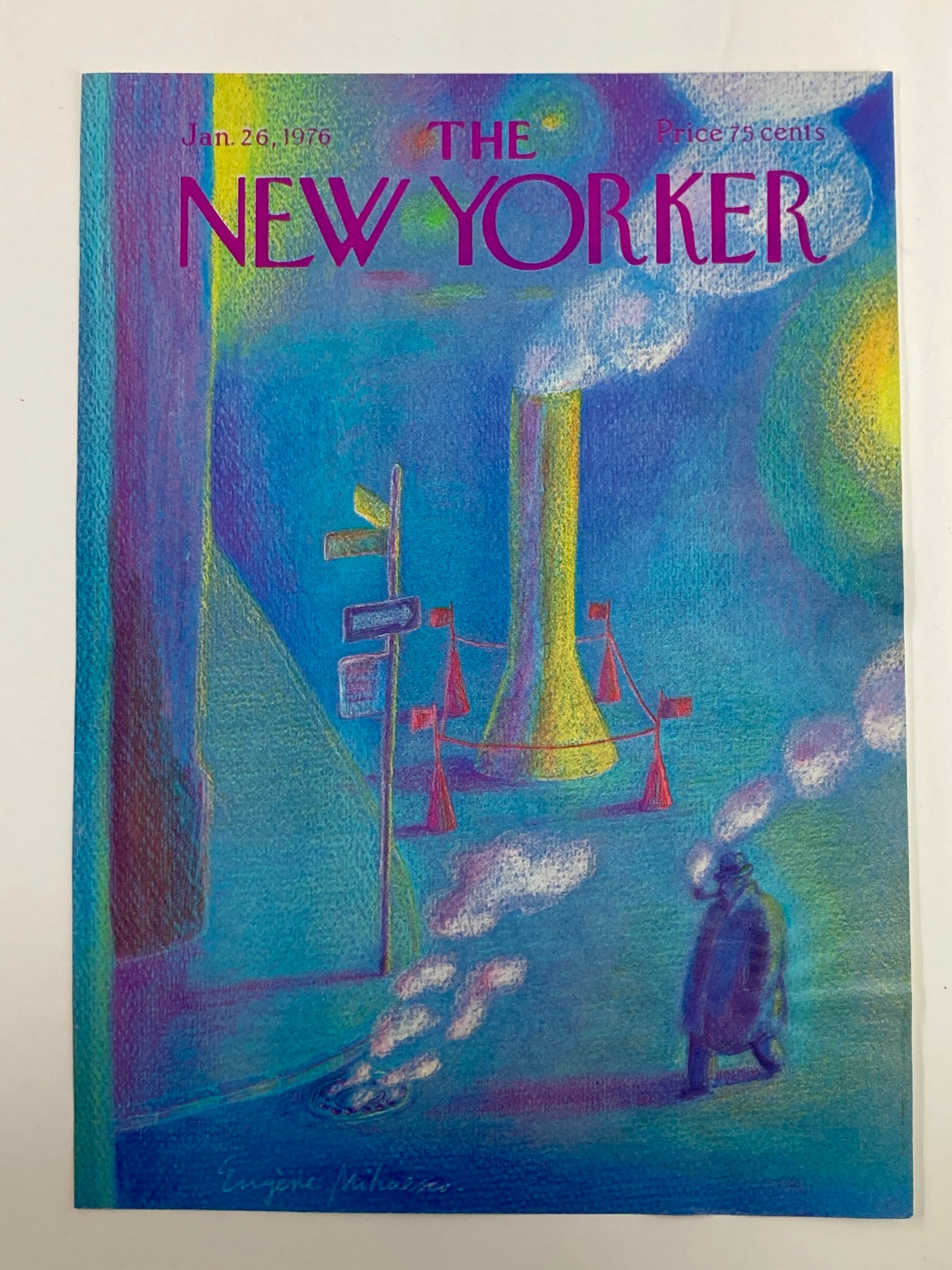 COVER ONLY The New Yorker January 26 1976 Steam Pipes by Eugene Mihaesco