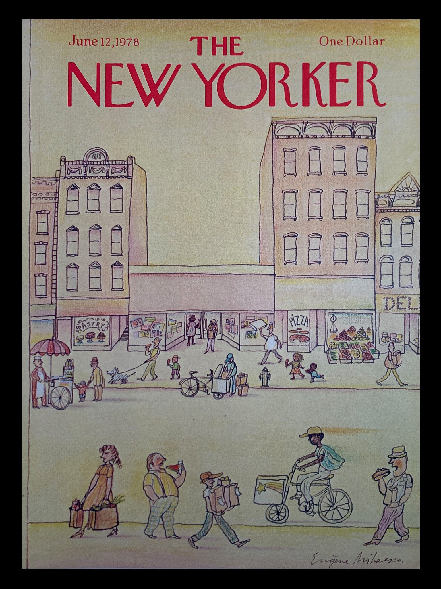 COVER ONLY The New Yorker June 12 1978 City Store Shops by Eugene Mihaesco