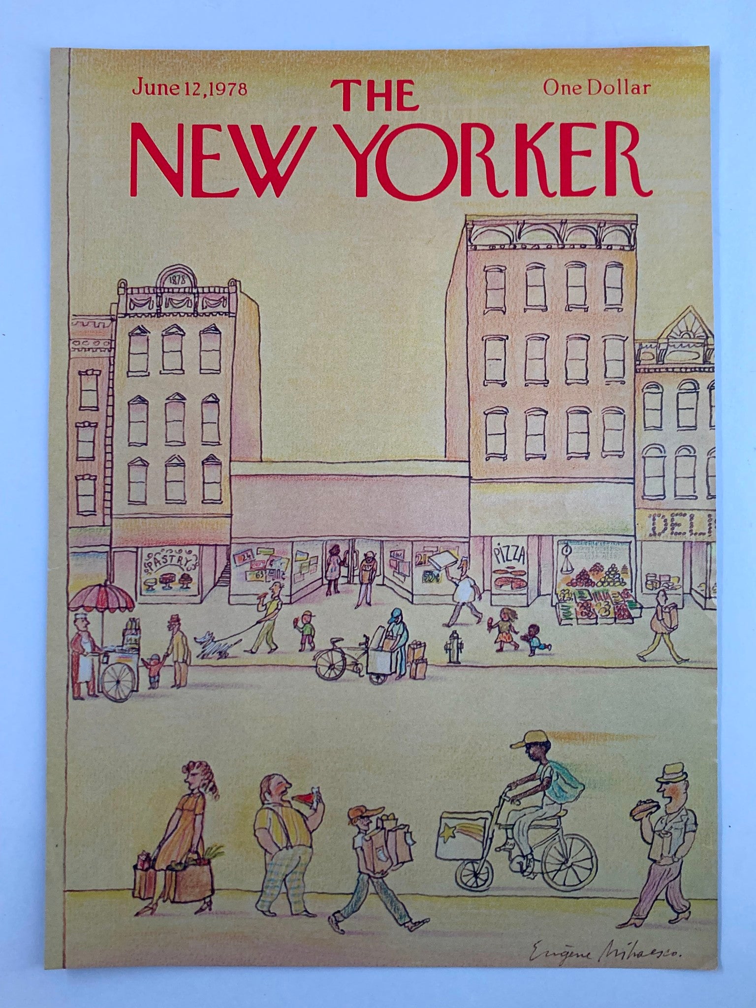 COVER ONLY The New Yorker June 12 1978 City Store Shops by Eugene Mihaesco