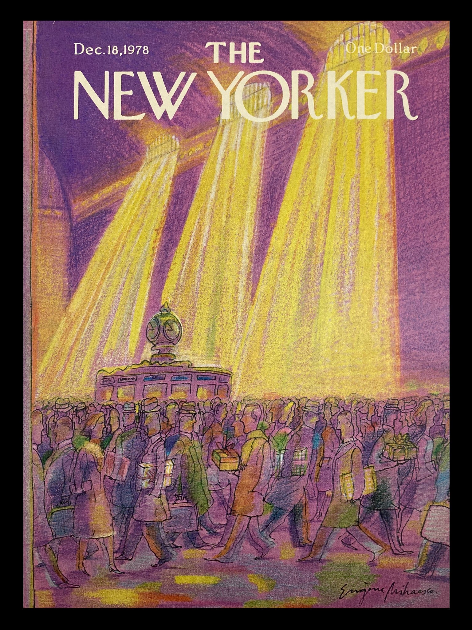 COVER ONLY The New Yorker December 18 1978 Central Station by Eugene Mihaesco