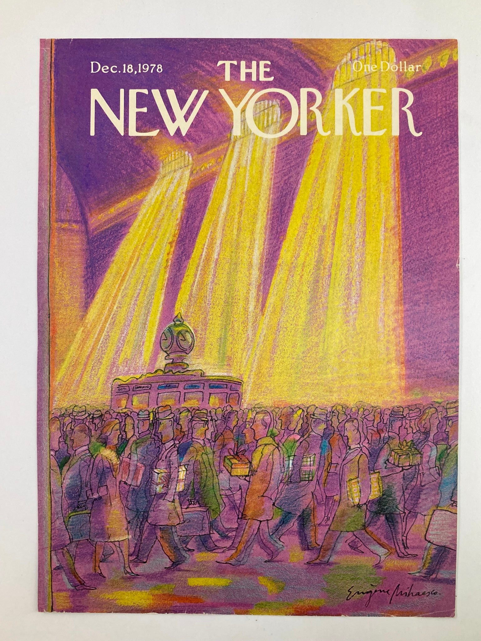 COVER ONLY The New Yorker December 18 1978 Central Station by Eugene Mihaesco