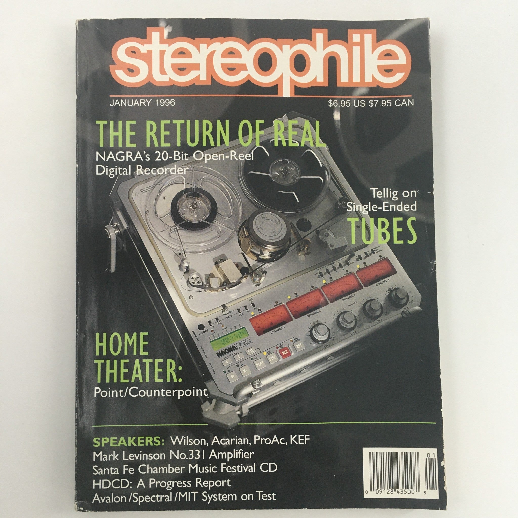 Stereophile Magazine January 1996 NAGRA 20-Bit Open-Reel Recorder, Newsstand