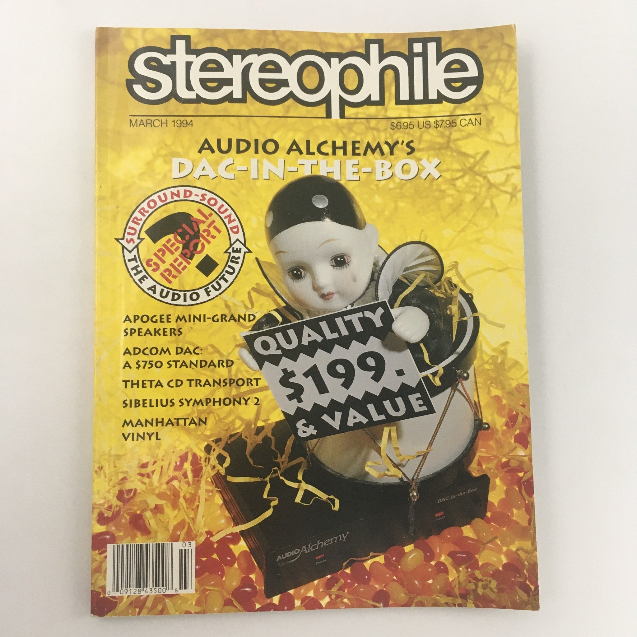 Stereophile Magazine March 1994 Audio Alchemy's Dac-in-the-Box, Newsstand