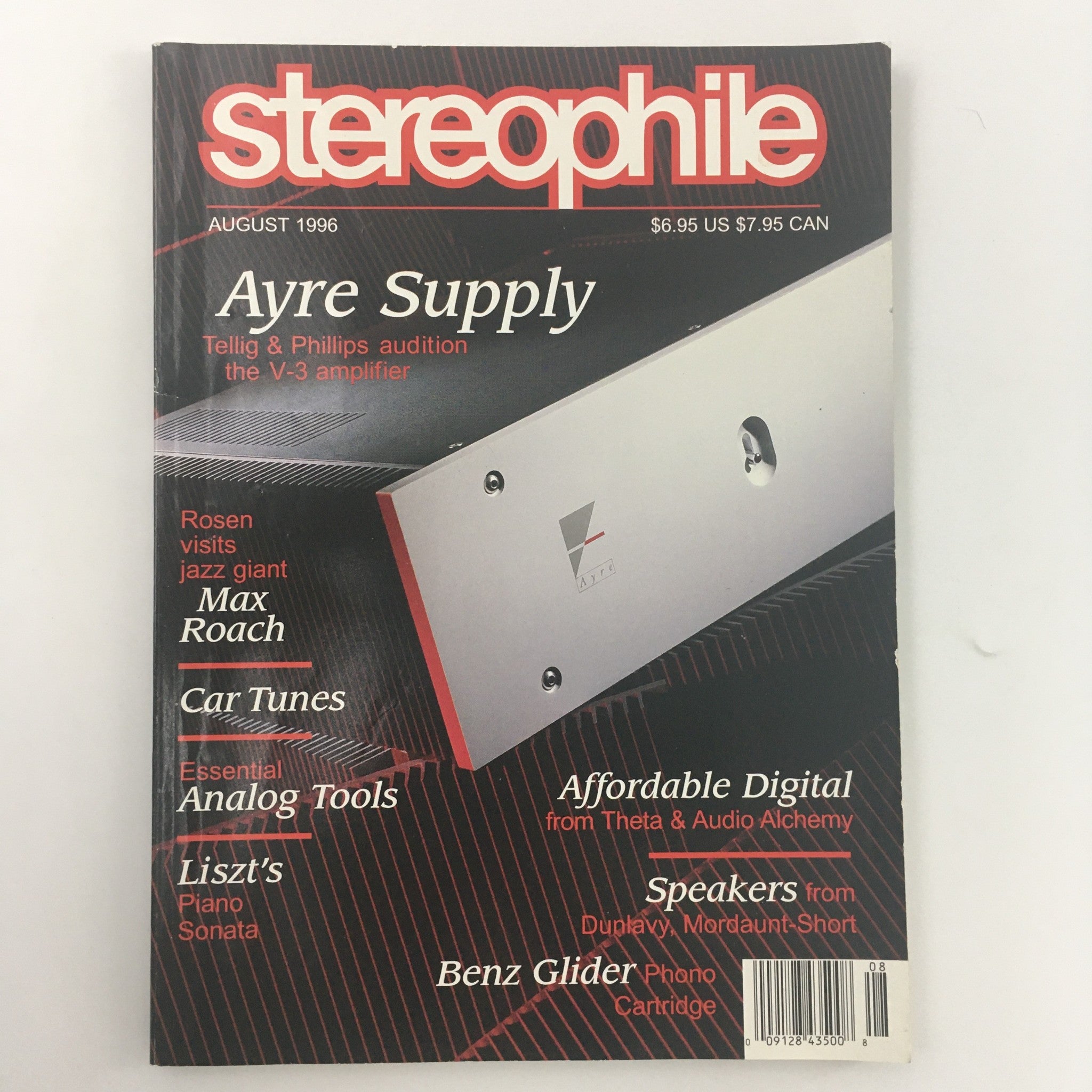 Stereophile Magazine August 1996 Rosen Visits Jazz Giant Max Roach, Newsstand