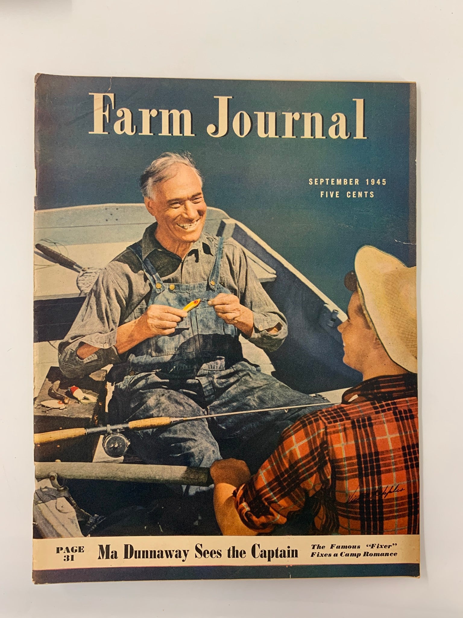 VTG Farm Journal Magazine September 1945 Ma Dunaway Sees The Captain