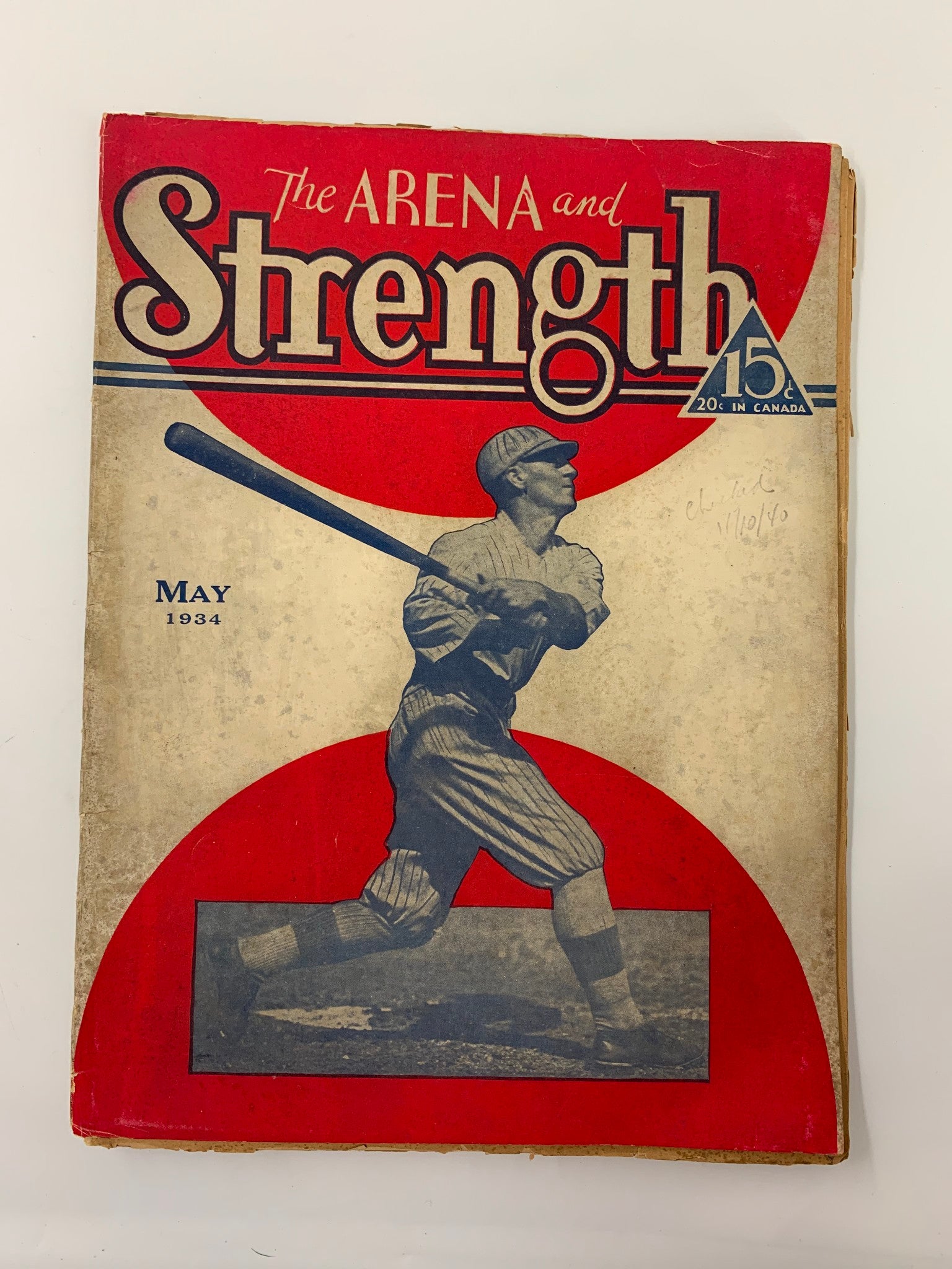 VTG The Arena and Strength Magazine May 1934 J.L. Milo Your Instructor No Label