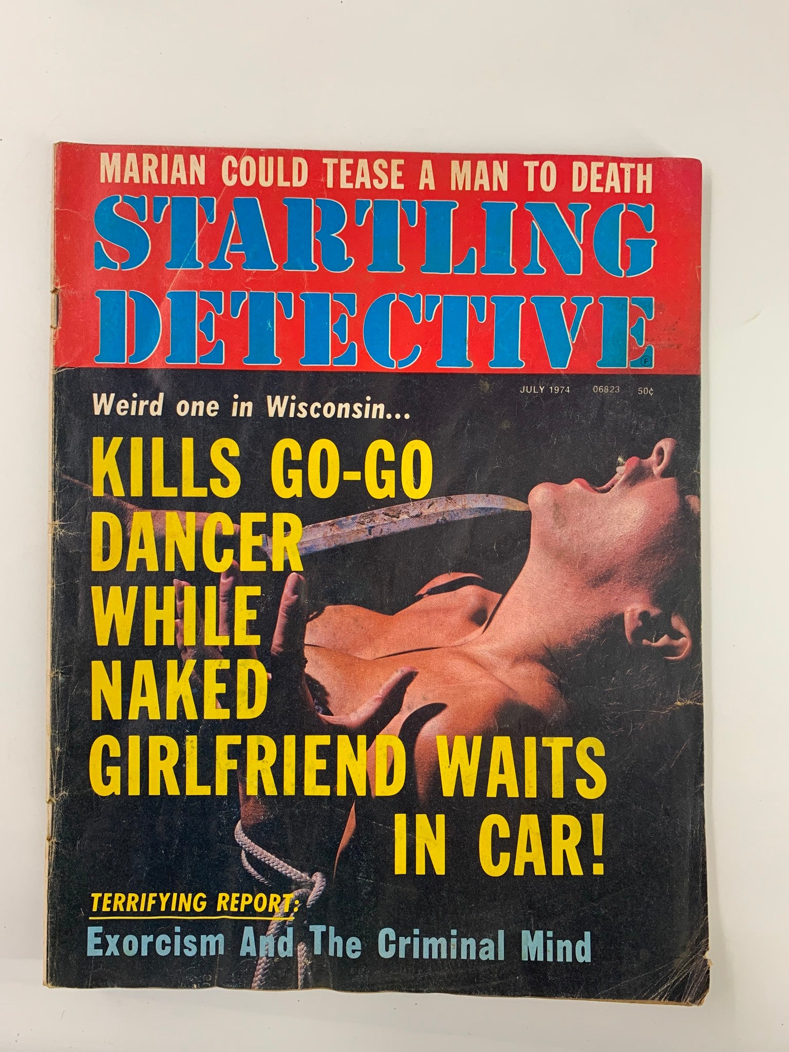 VTG Startling Detective Magazine July 1974 Exorcism and The Criminal Mind