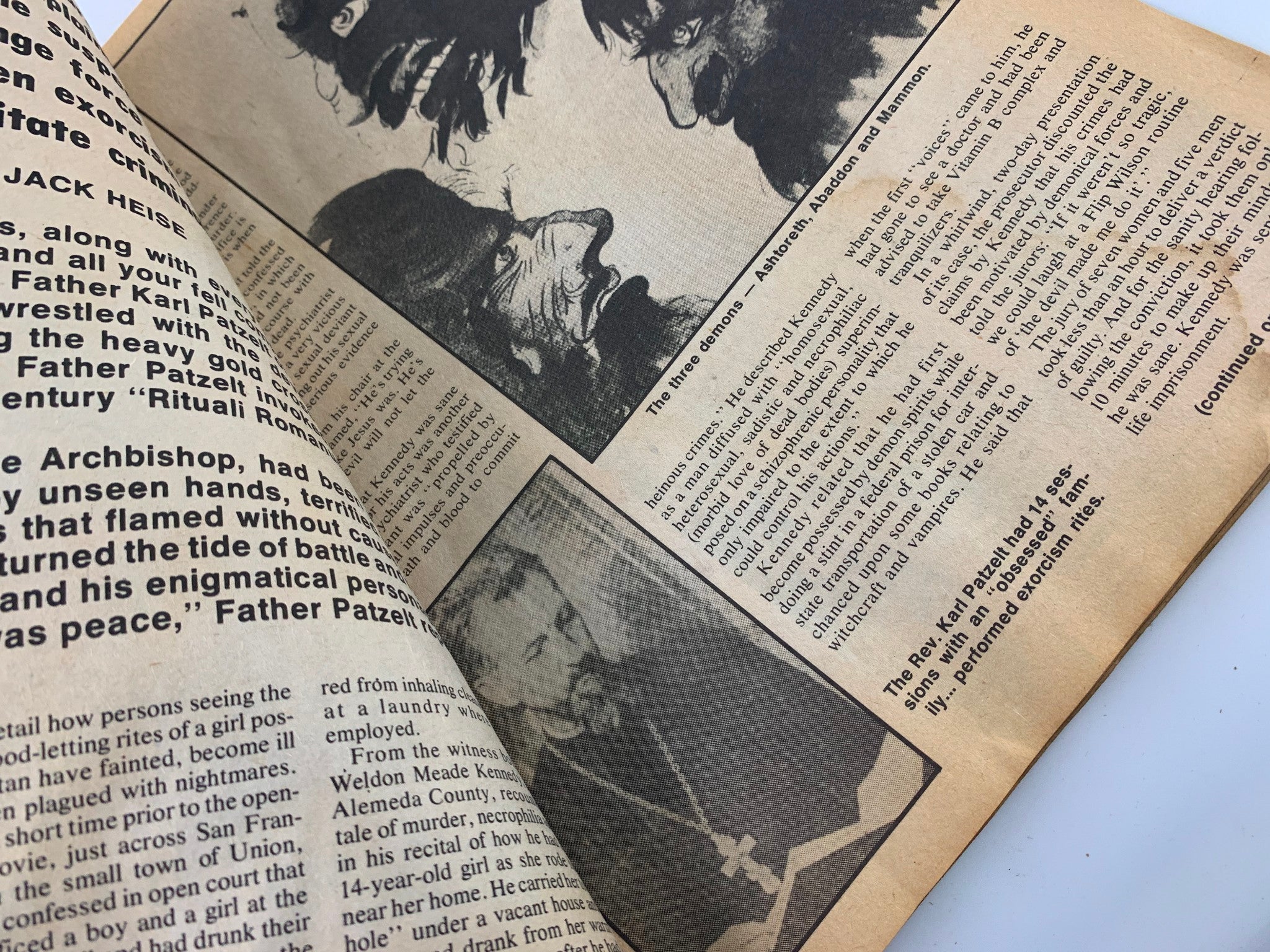 VTG Startling Detective Magazine July 1974 Exorcism and The Criminal Mind