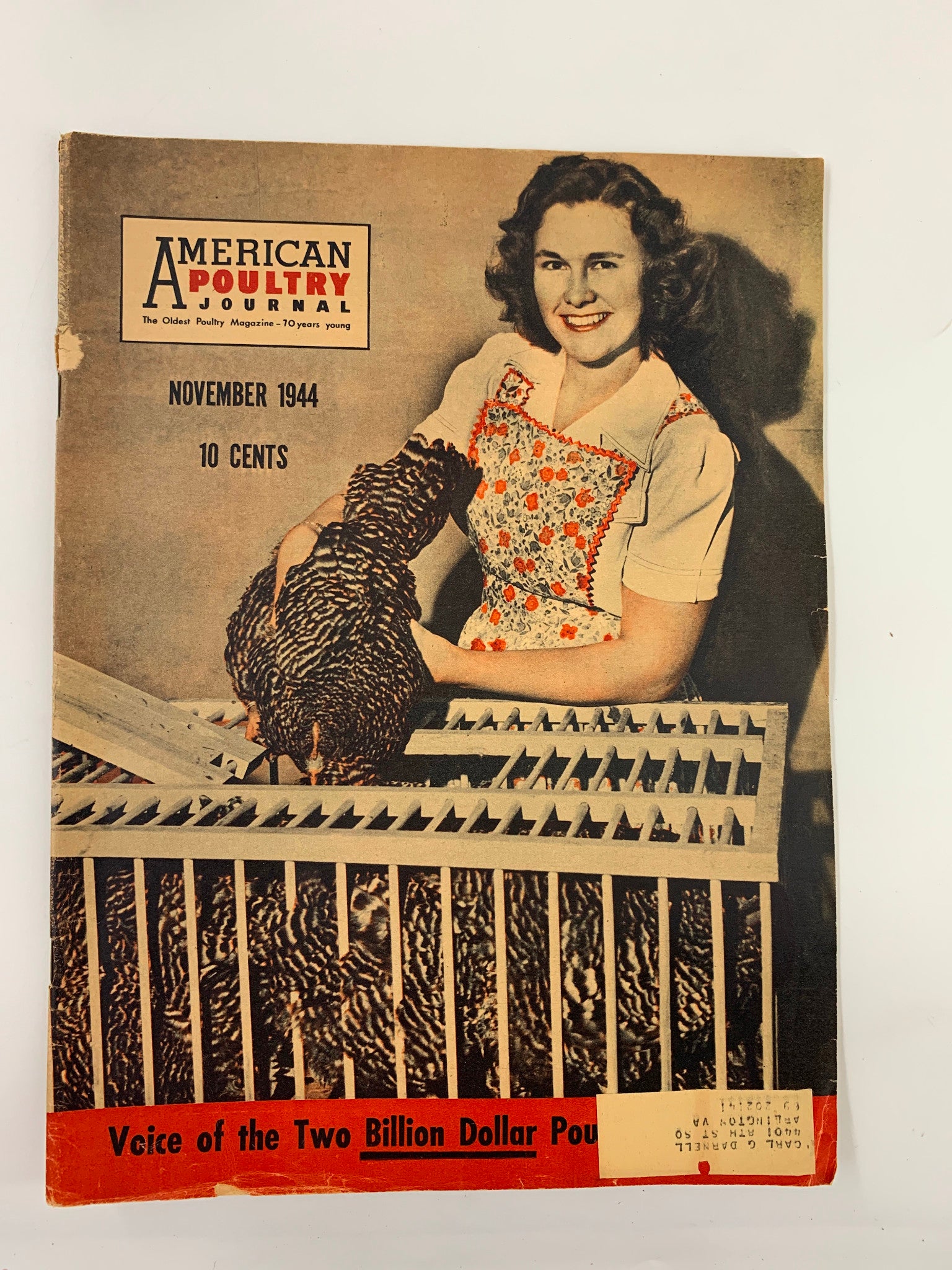 VTG American Poultry Journal November 1944 Select Next Year's Turkey Breeders