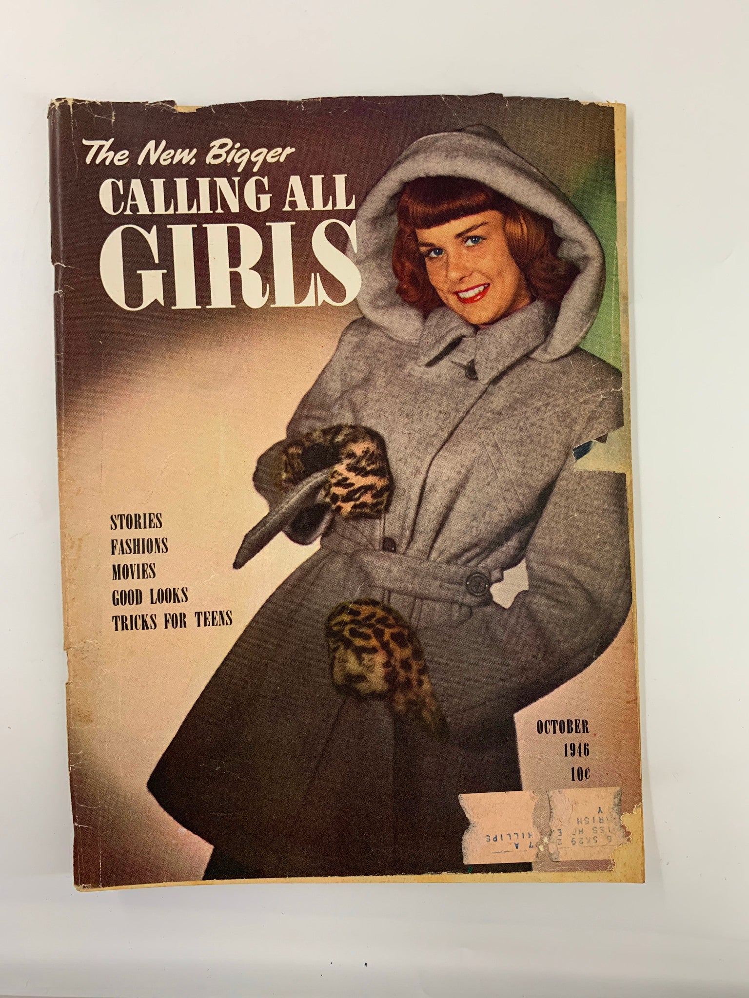 VTG Calling All Girls Magazine October 1946 They're Styling Fur for Teens