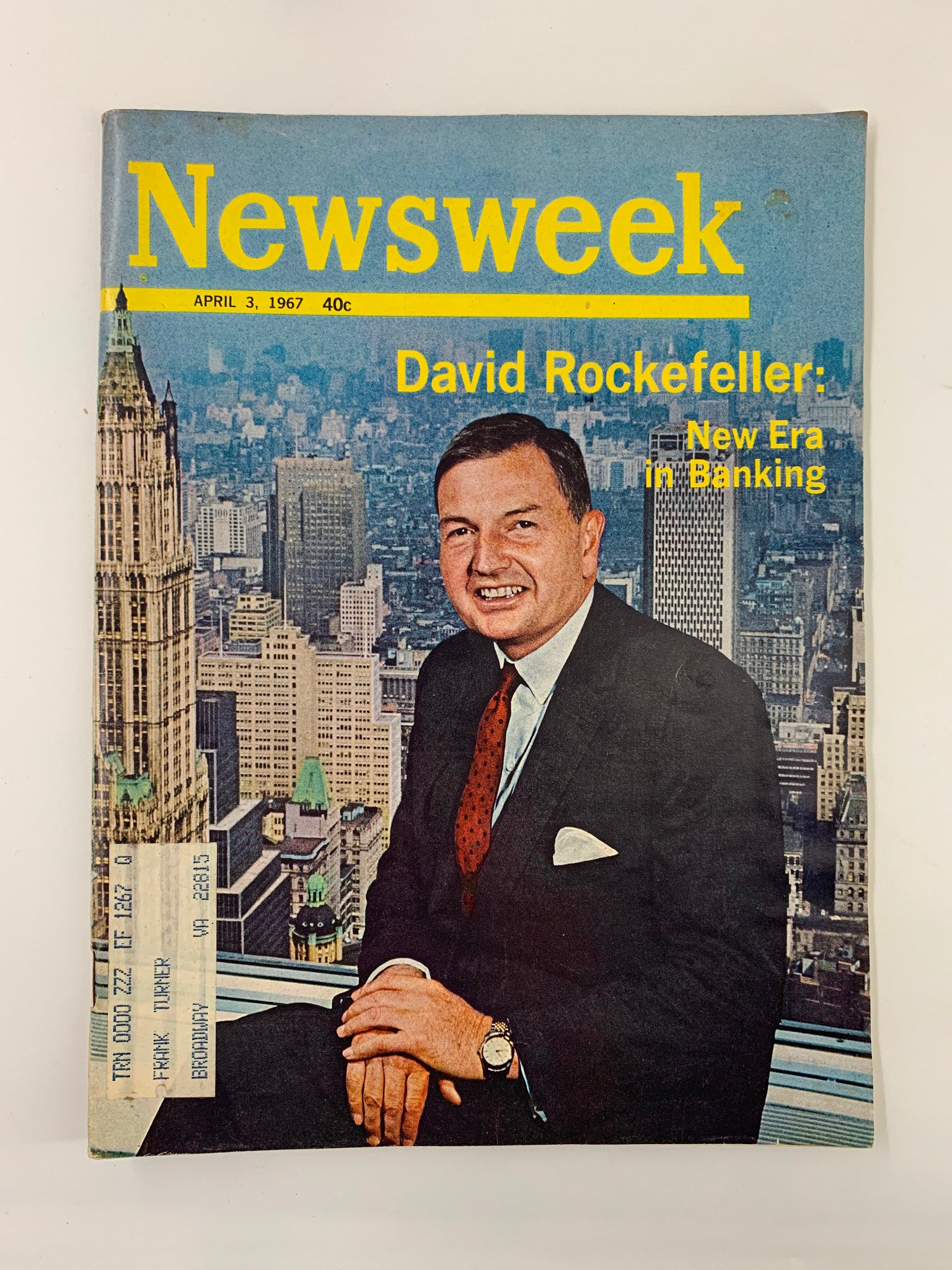 VTG Newsweek Magazine April 3 1967 David Rockefeller in New Era in Banking