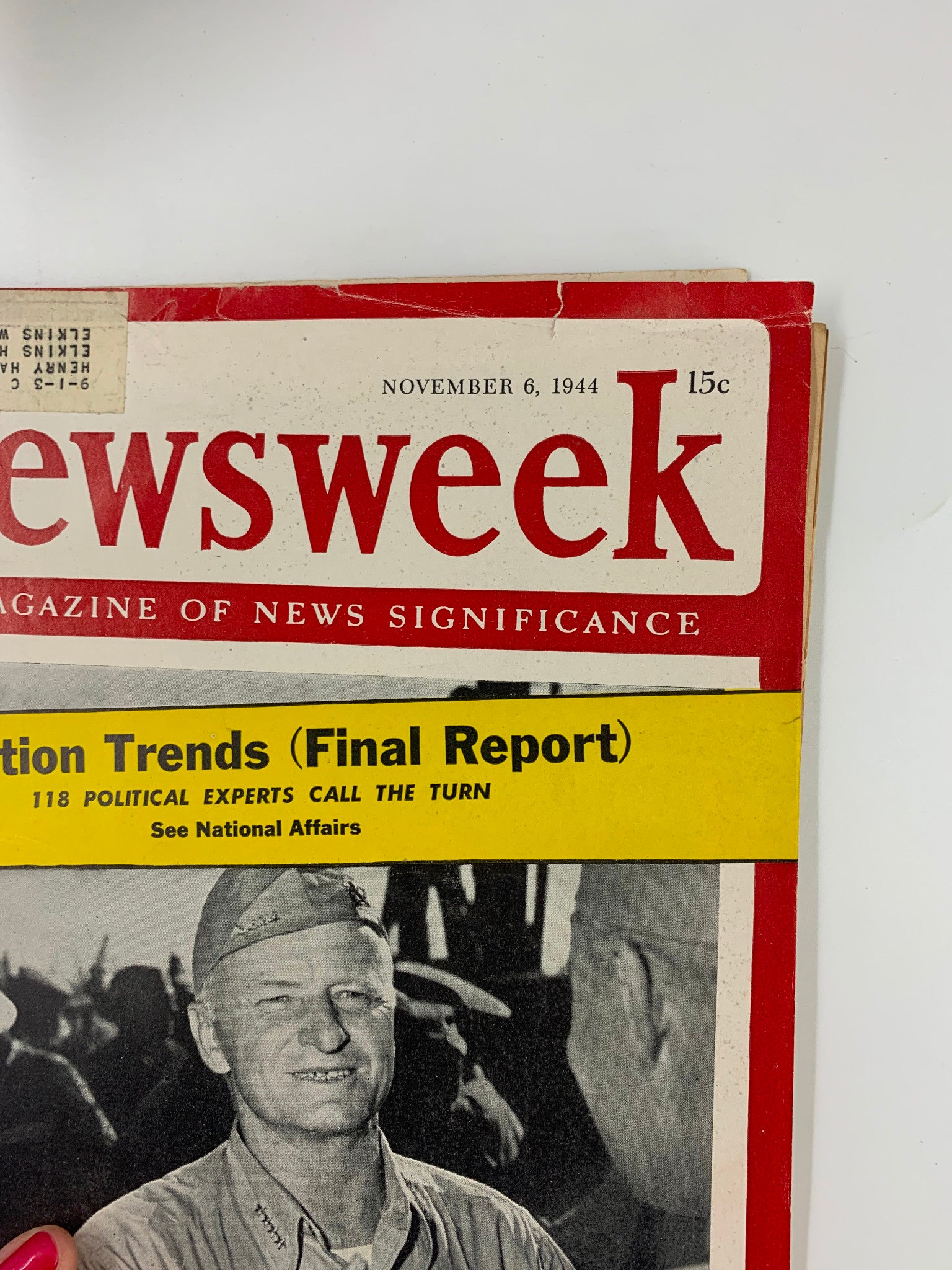 VTG Newsweek Magazine November 6 1944 Admiral Nimitz Broke Backbone of Jap Sea