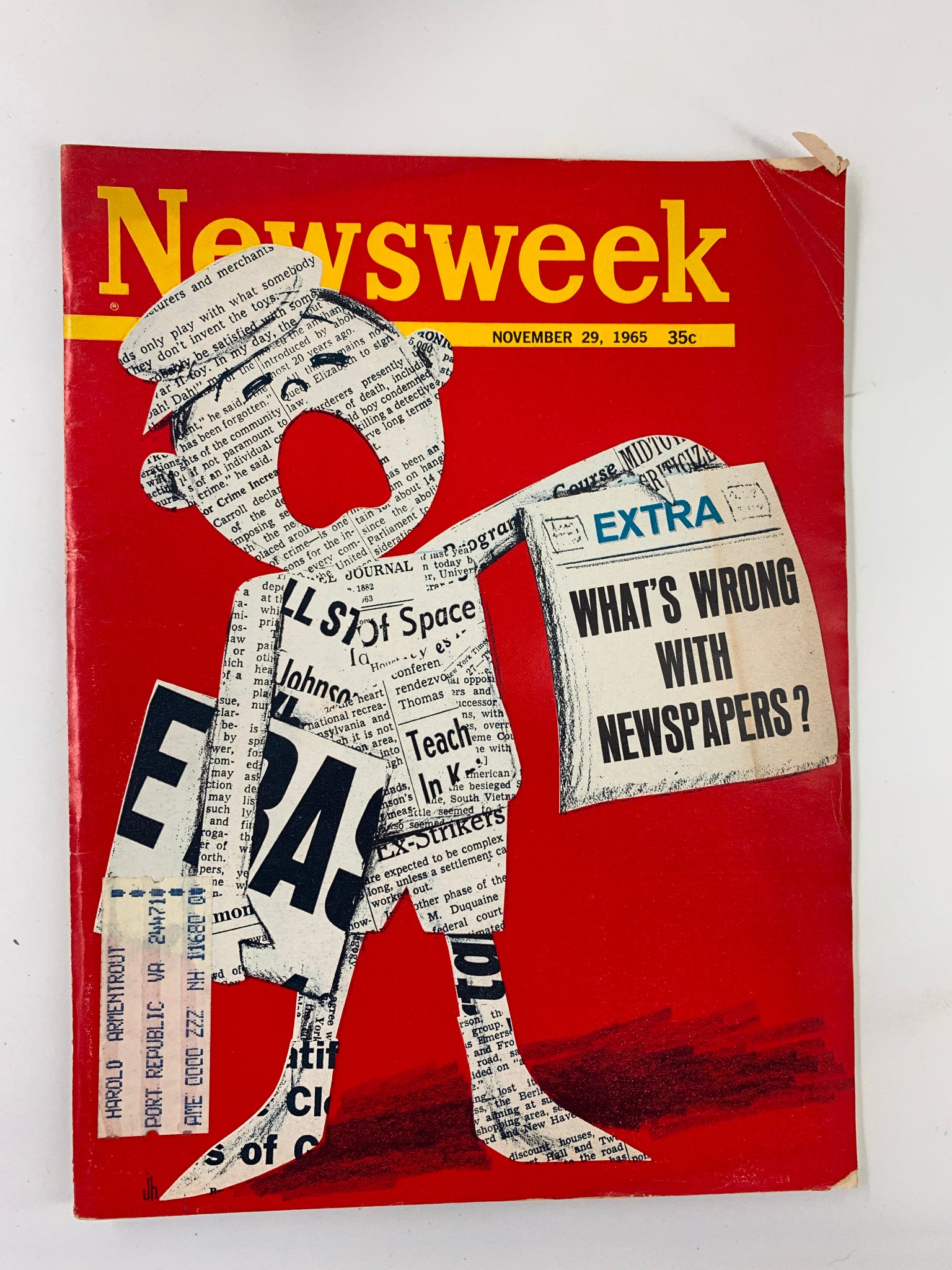 VTG Newsweek Magazine November 29 1965 Extra What's Wrong with the Newspapers