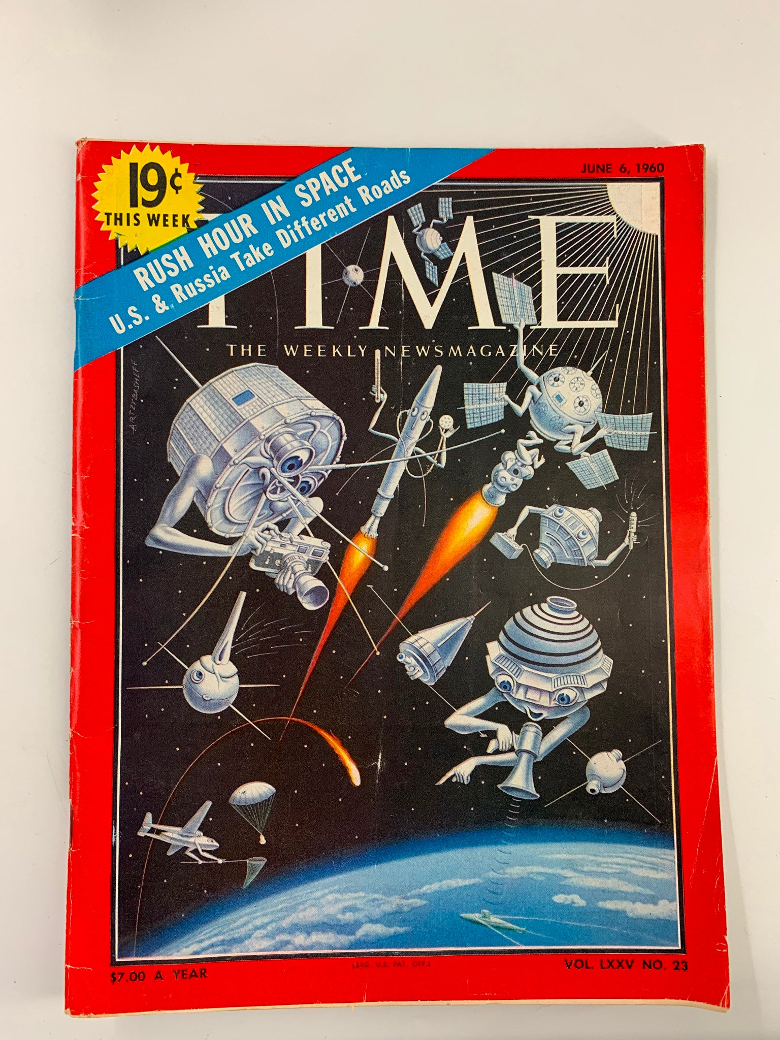 VTG Time Magazine June 6 1960 Rush Hour Into Space US & Russia Different Roads