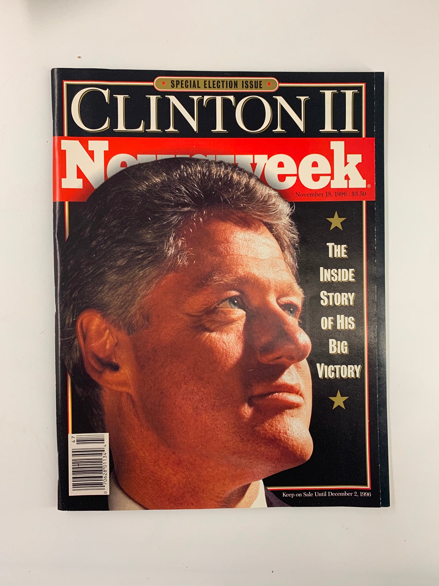 Newsweek Magazine November 18 1996 The Inside Story of Bill Clinton No Label VG