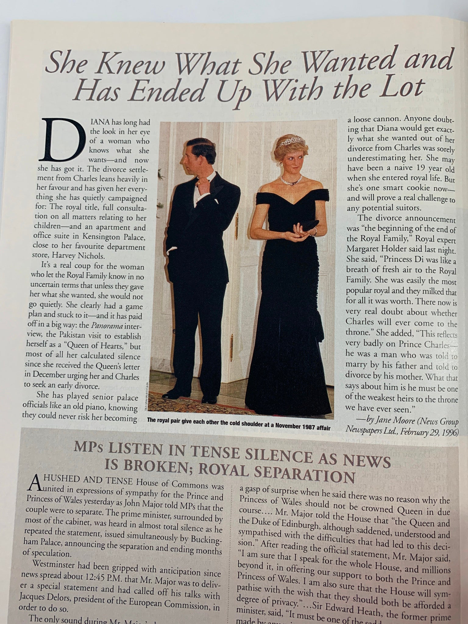 TV Guide Magazine 1997 Princess Diana Her Life in Words and Pictures No Label VG magazine page illustrating Princess Diana's confidence and challenges after her royal separation.