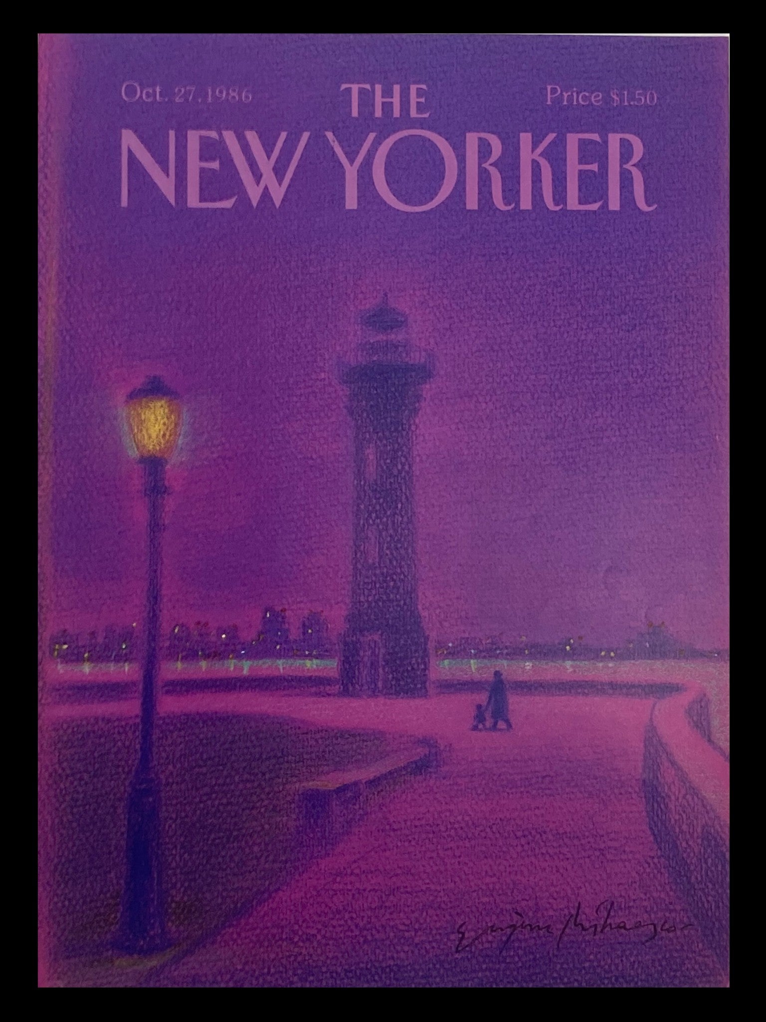 COVER ONLY The New Yorker October 27 1986 Lighthouse by Eugene Mihaesco