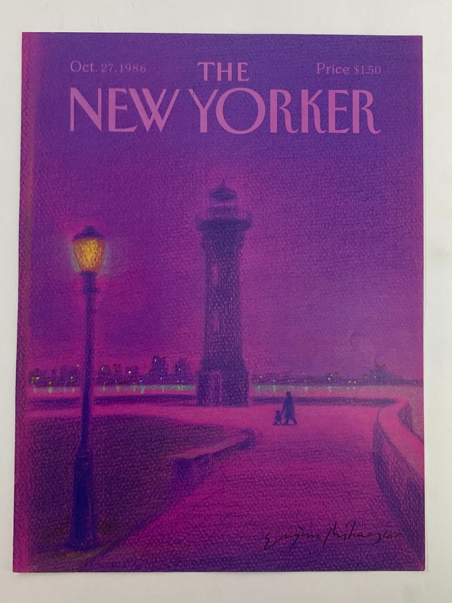 COVER ONLY The New Yorker October 27 1986 Lighthouse by Eugene Mihaesco