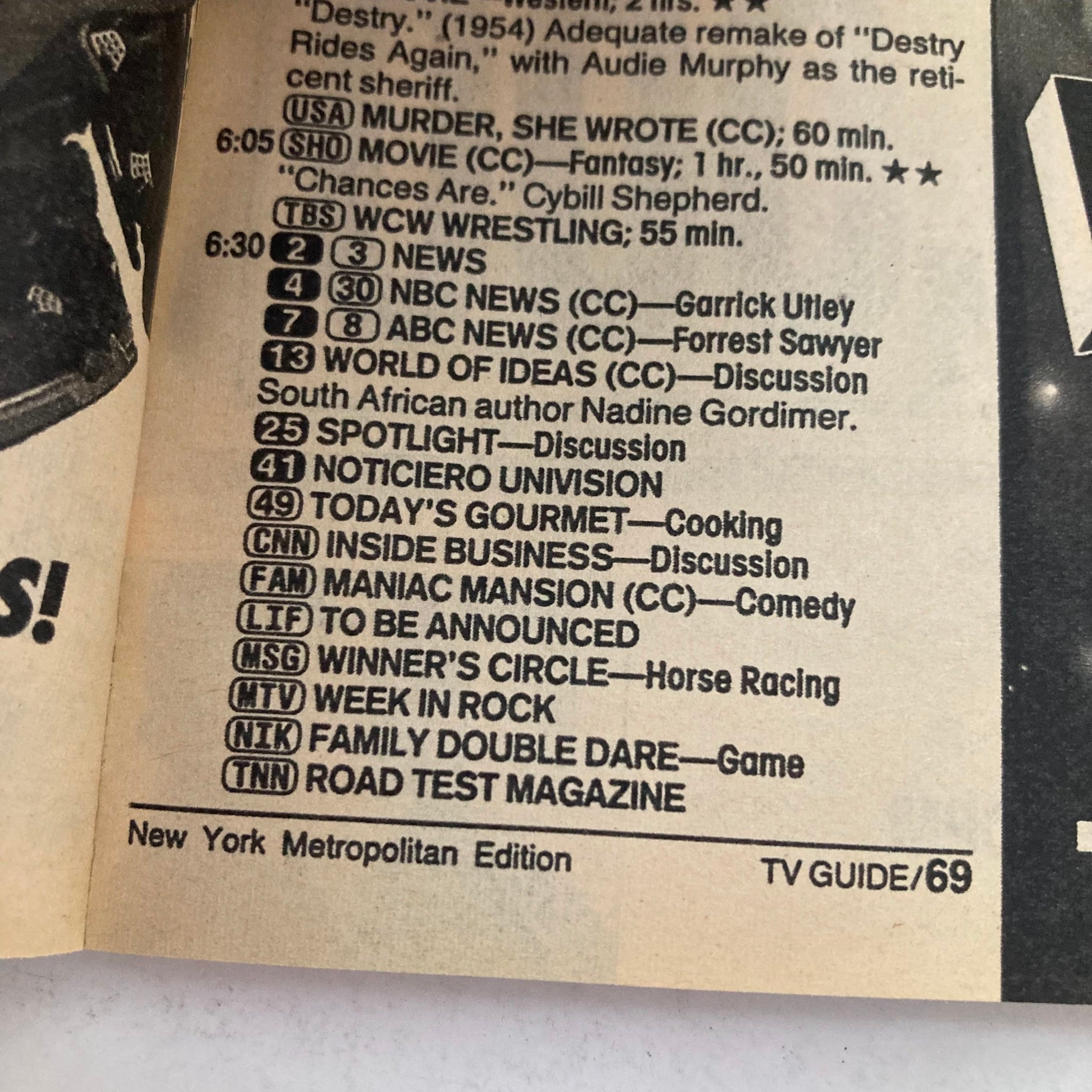 TV Guide Magazine February 2 1991 Gary Cole, Julia Roberts NY Metro Ed.