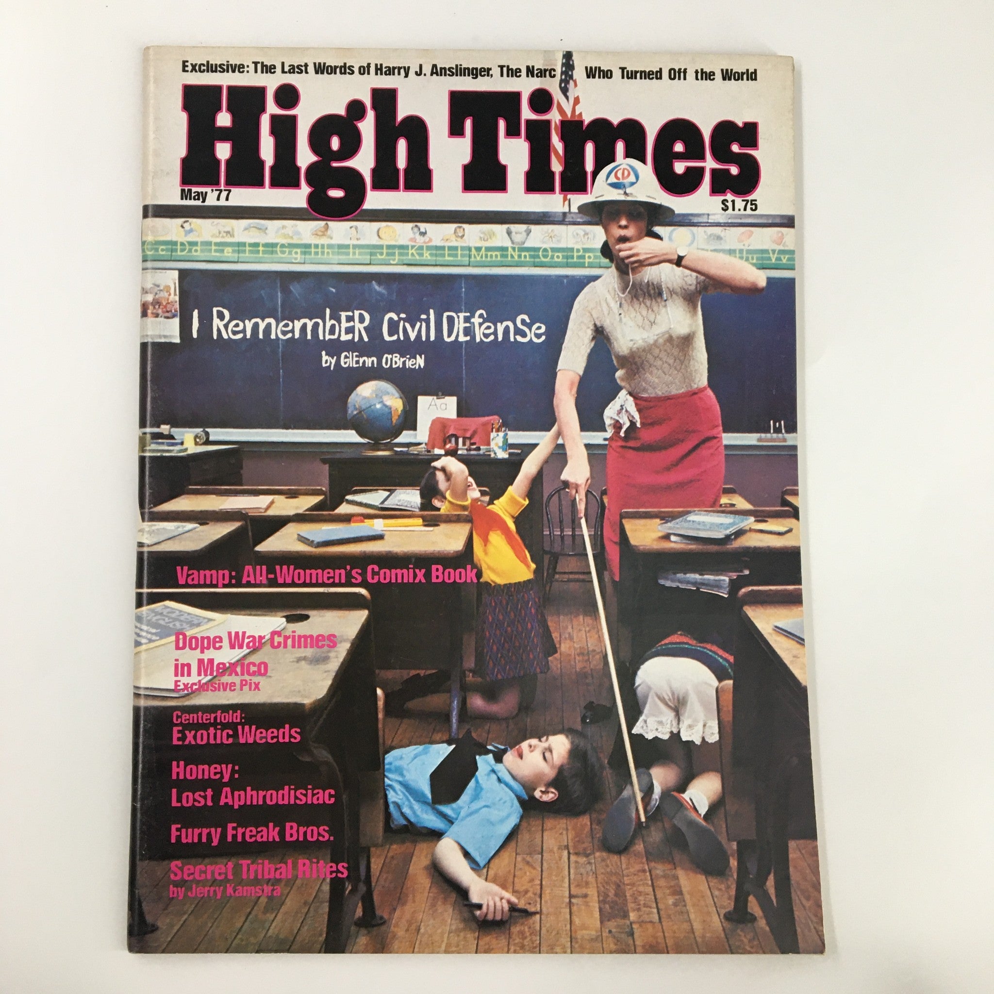 VTG High Times Magazine May 1977 I Remember Civil Defense No Label VG