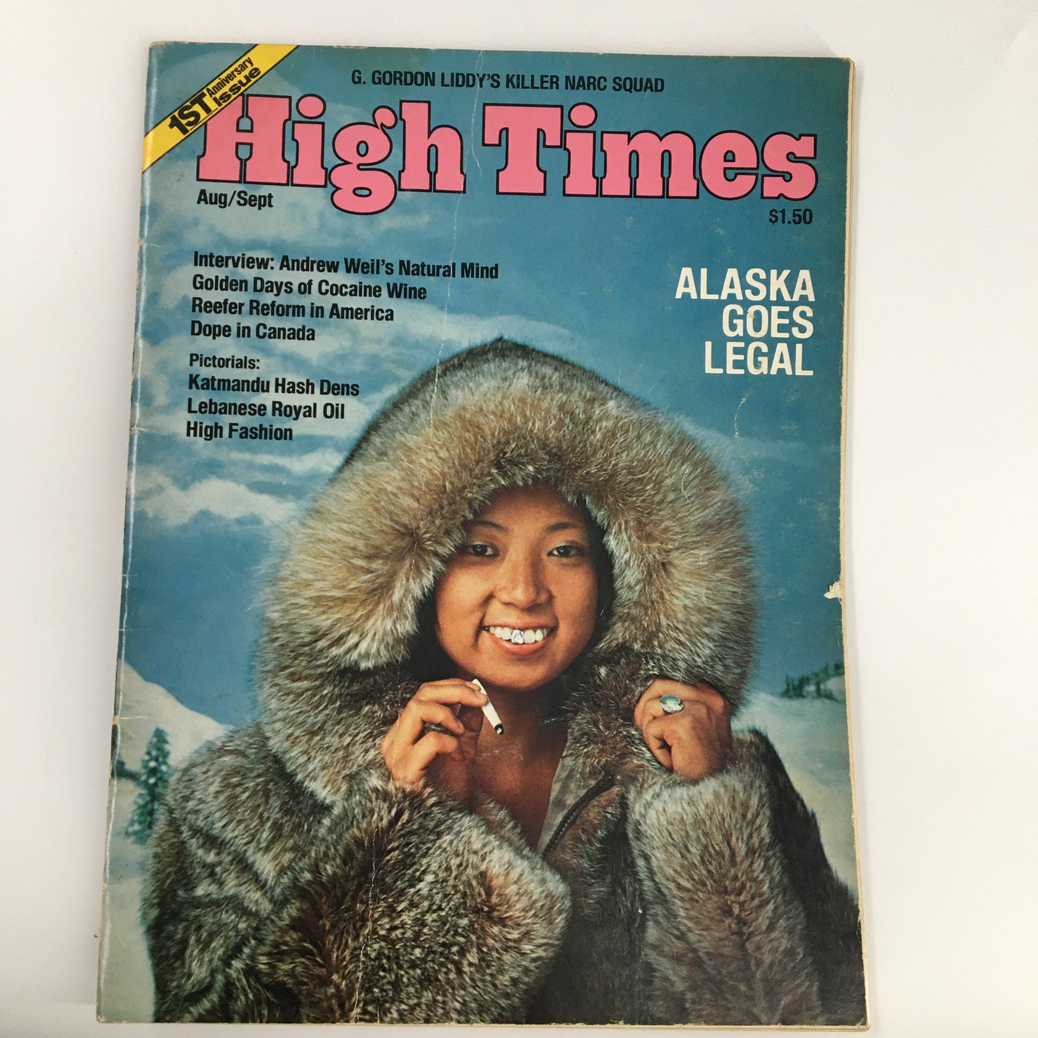 VTG High Times Magazine August 1975 The Alaska Goes Legal No Label