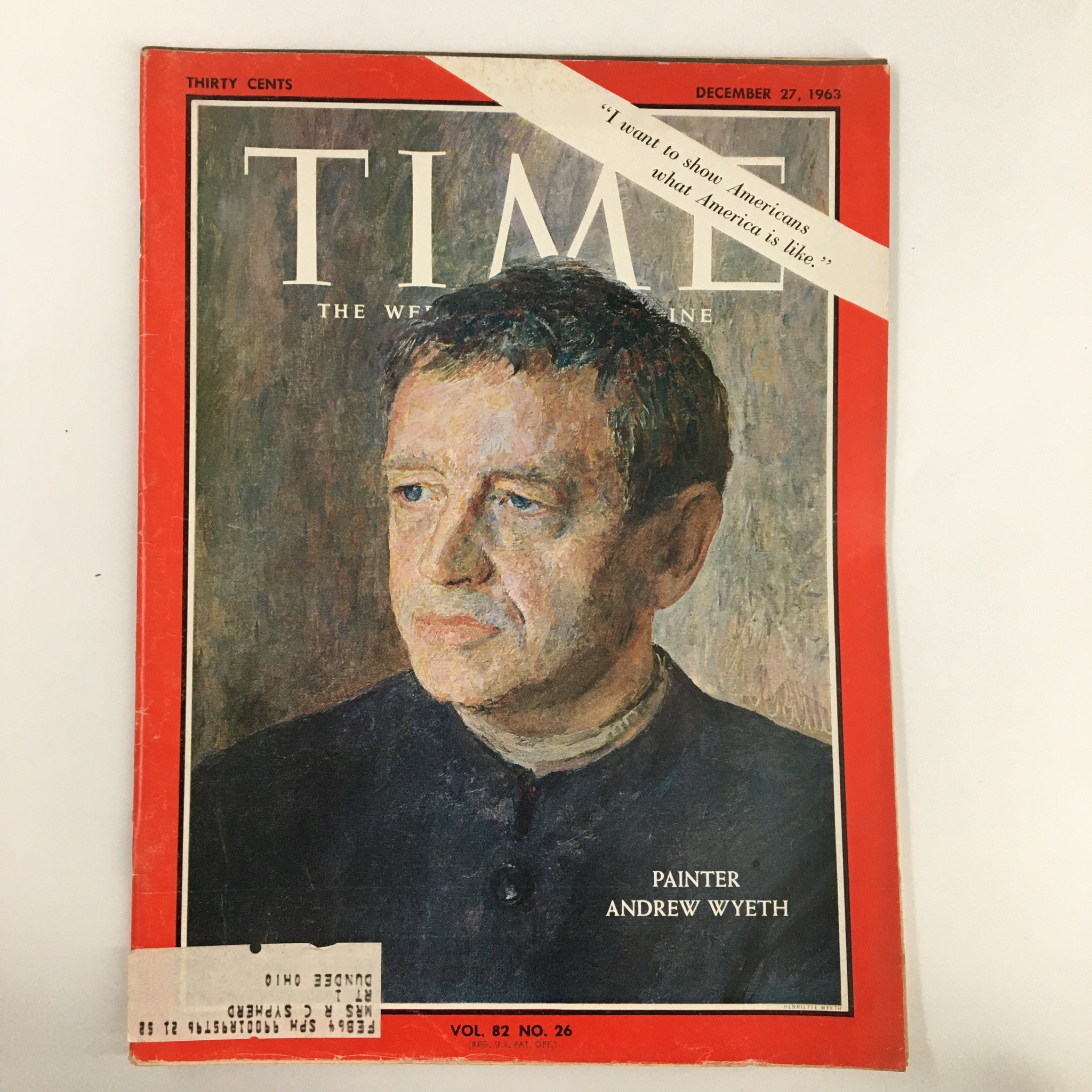 VTG Time Magazine December 27 1963 Vol 82 #26 Painter Andrew Wyeth