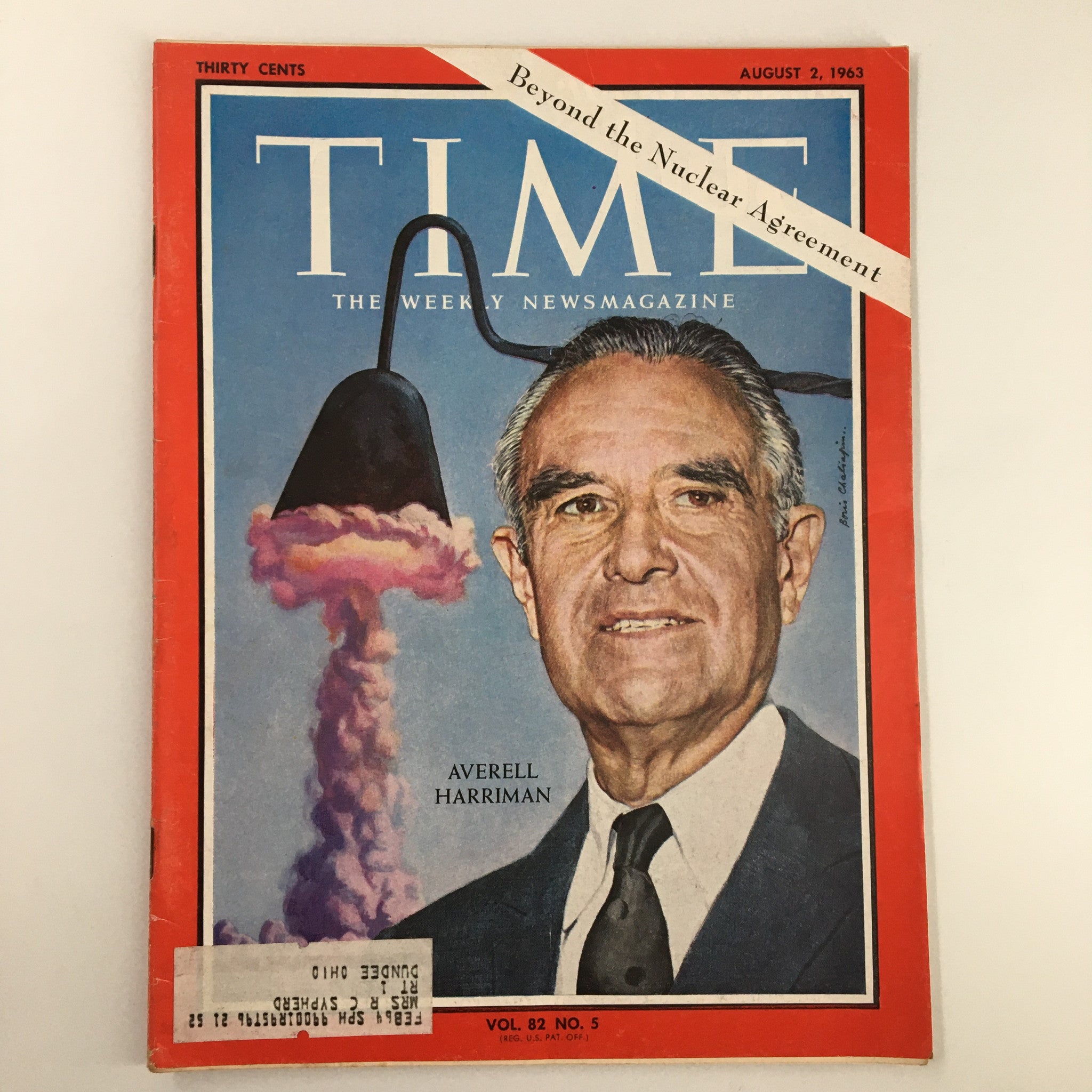 VTG Time Magazine August 2 1963 Vol 82 #5 Averell Harriman in Nuclear Agreement