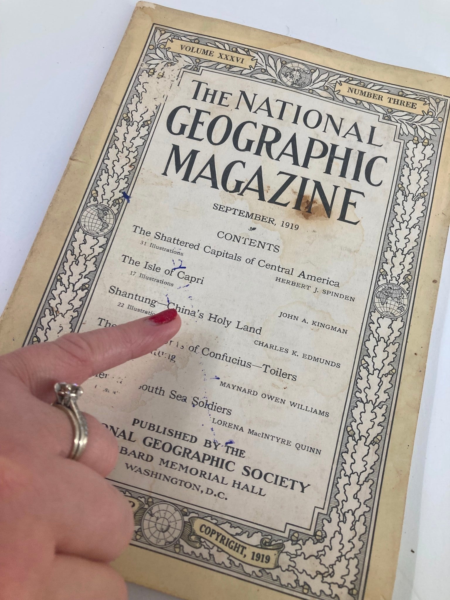 VTG The National Geographic Magazine September 1919 The Isle of Capri No Label