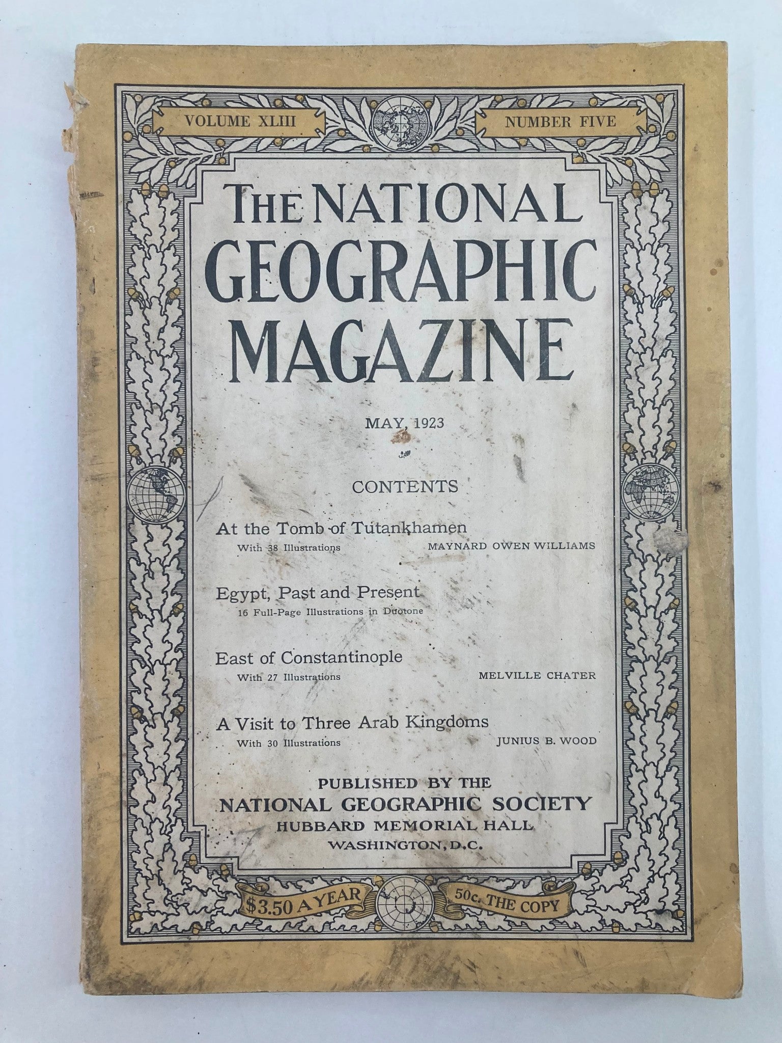 VTG The National Geographic Magazine May 1923 Egypt Past & Present No Label