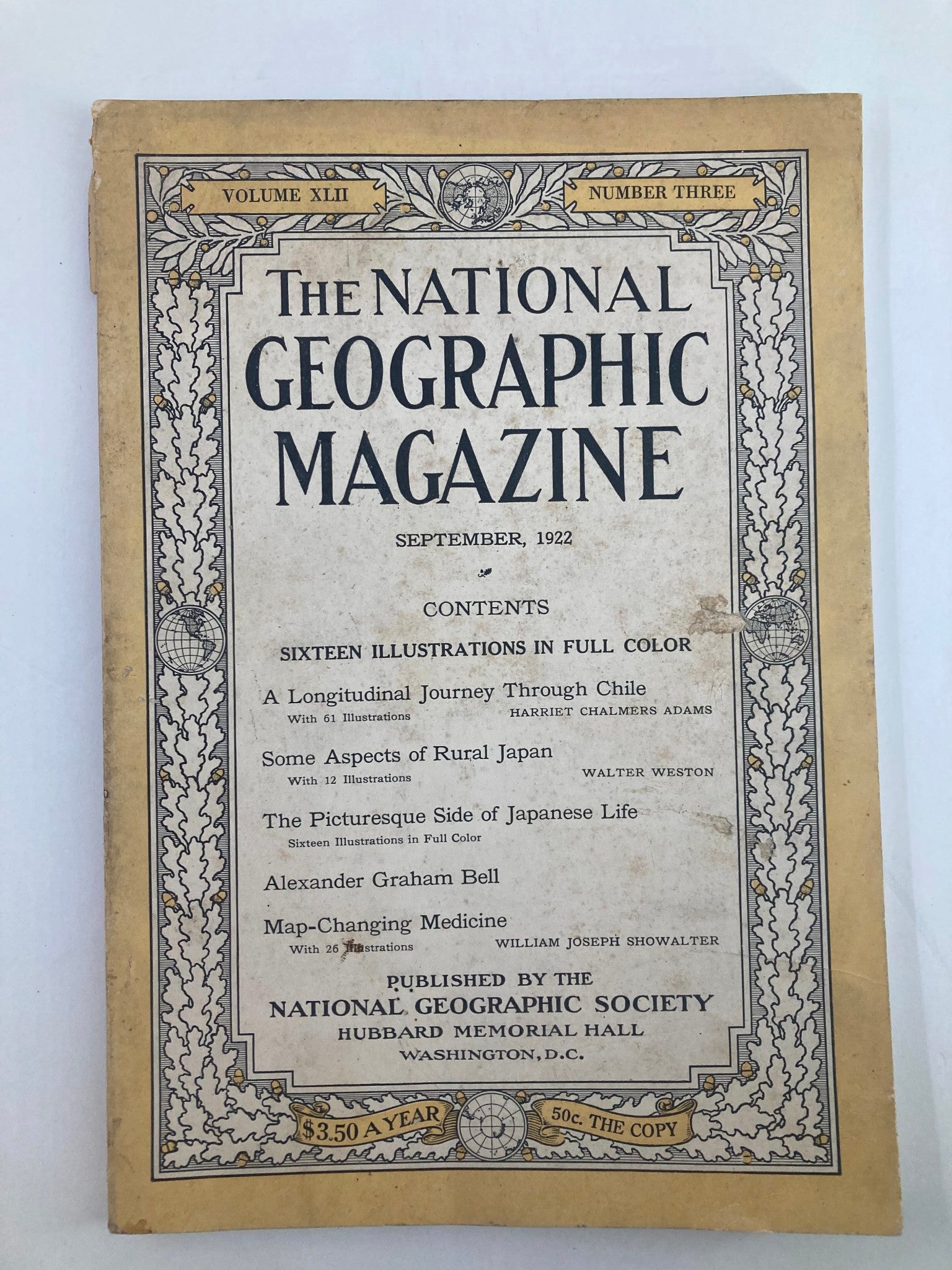 VTG The National Geographic Magazine September 1922 Japanese Life No Label