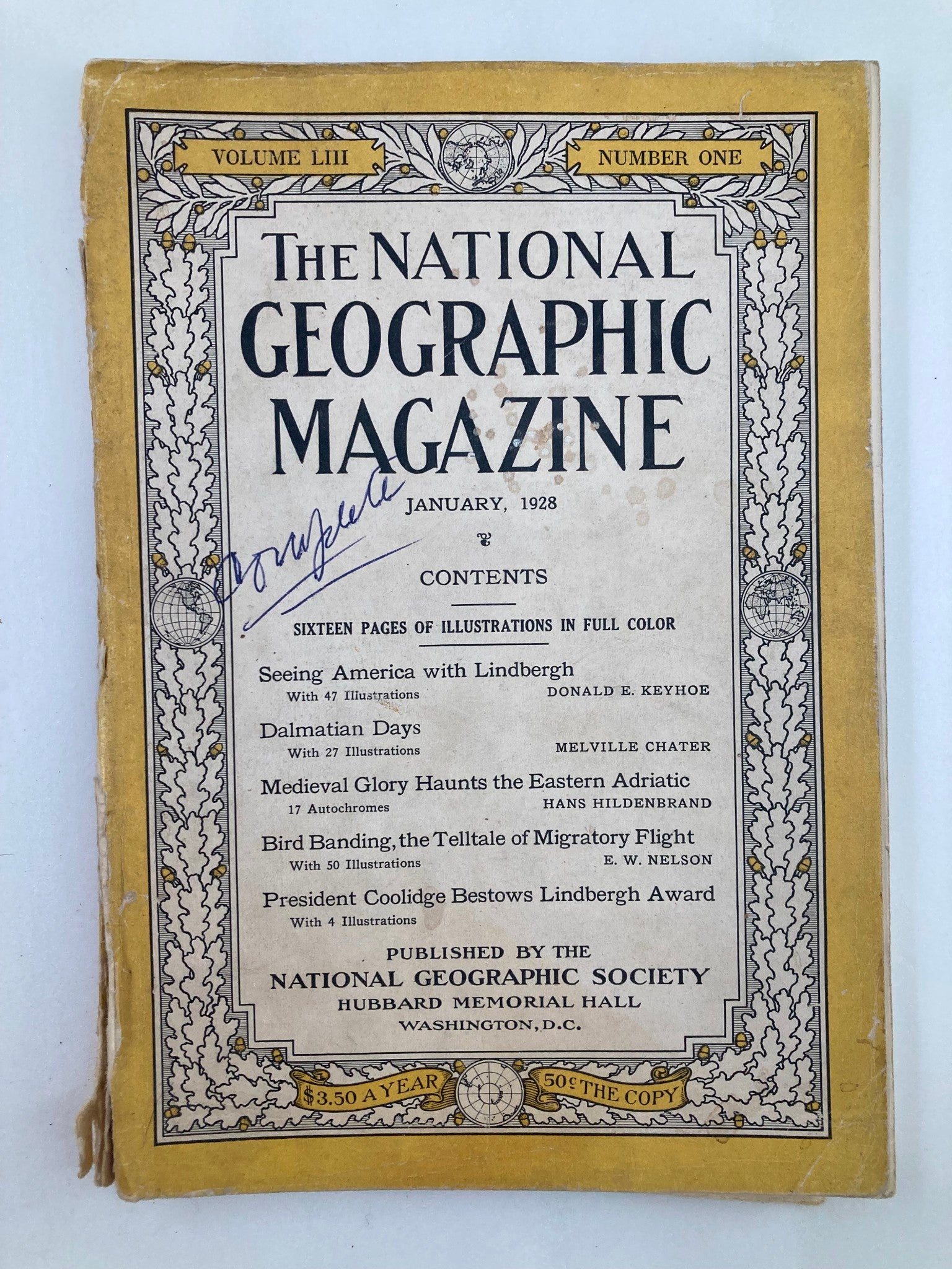 VTG The National Geographic Magazine January 1928 Dalmatian Days No Label