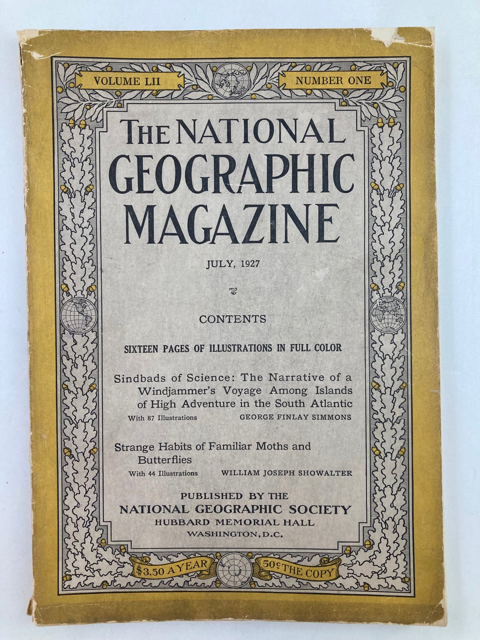 VTG The National Geographic Magazine July 1927 Moths and Butterflies No Label