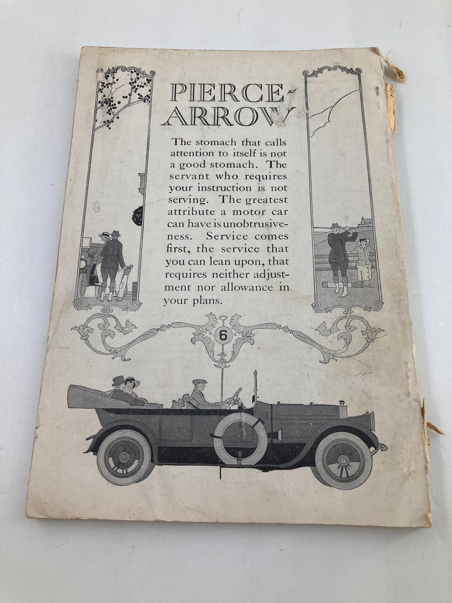Cover page of the VTG National Geographic Magazine July 1914 featuring an advertisement for Pierce-Arrow, highlighting vintage automotive design and advertising style.