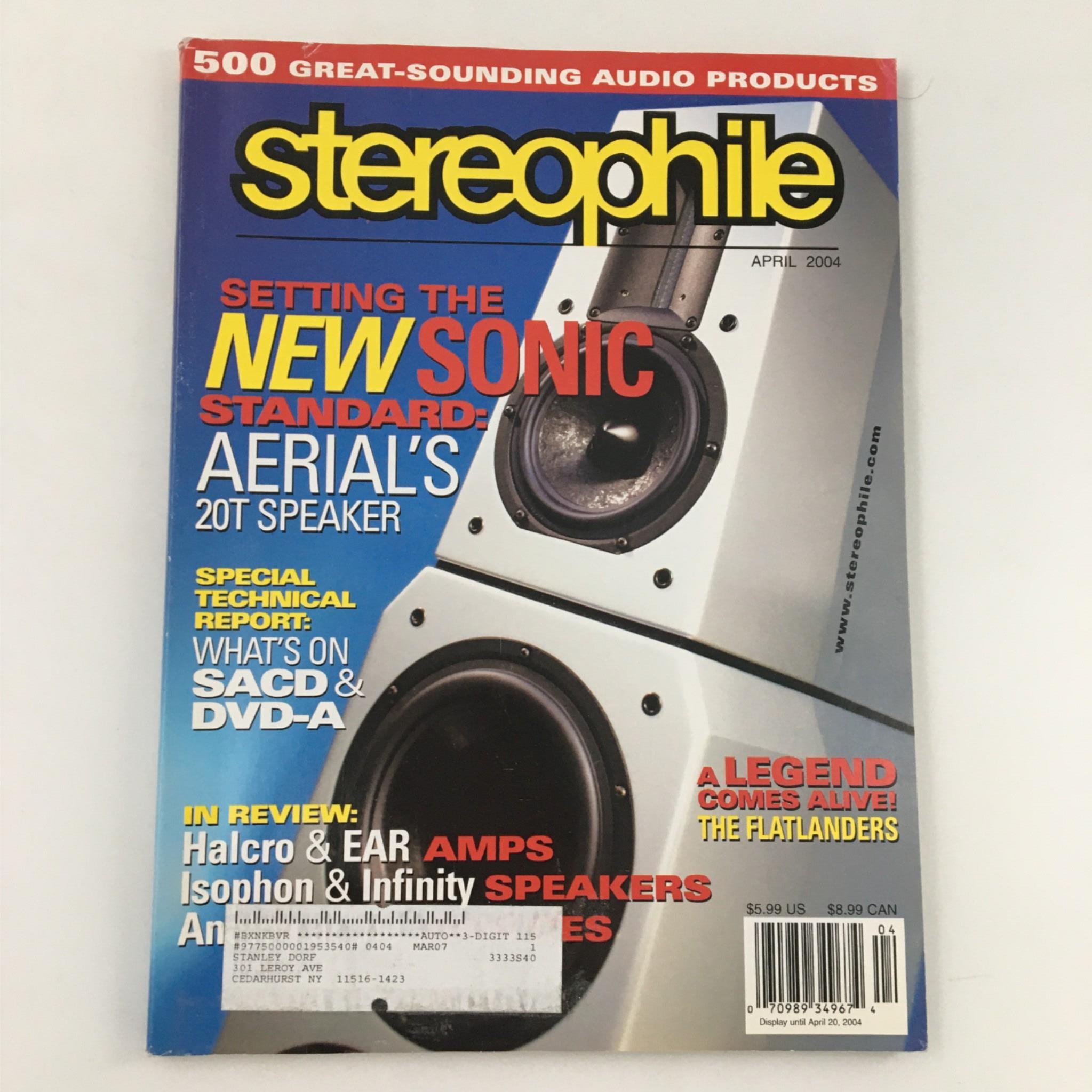 Stereophile Magazine April 2004 Aerial's 20T Speaker, The Flatlanders