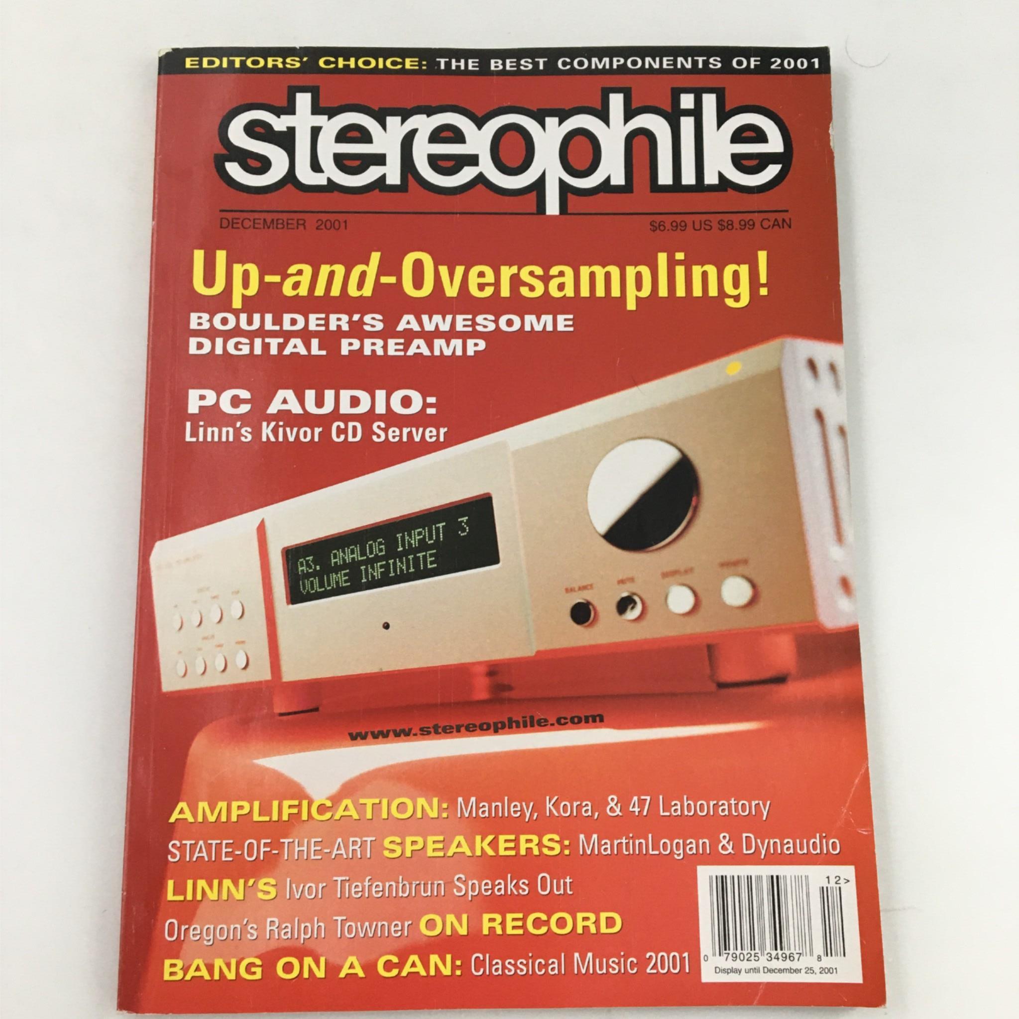 Stereophile Magazine December 2001 Linn's Kivor CD Server Newsstand`