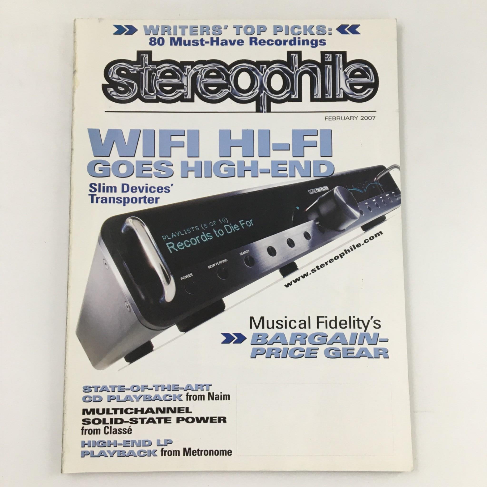 Stereophile Magazine February 2007 Wifi Hi-Fi Goes High-End Newsstand