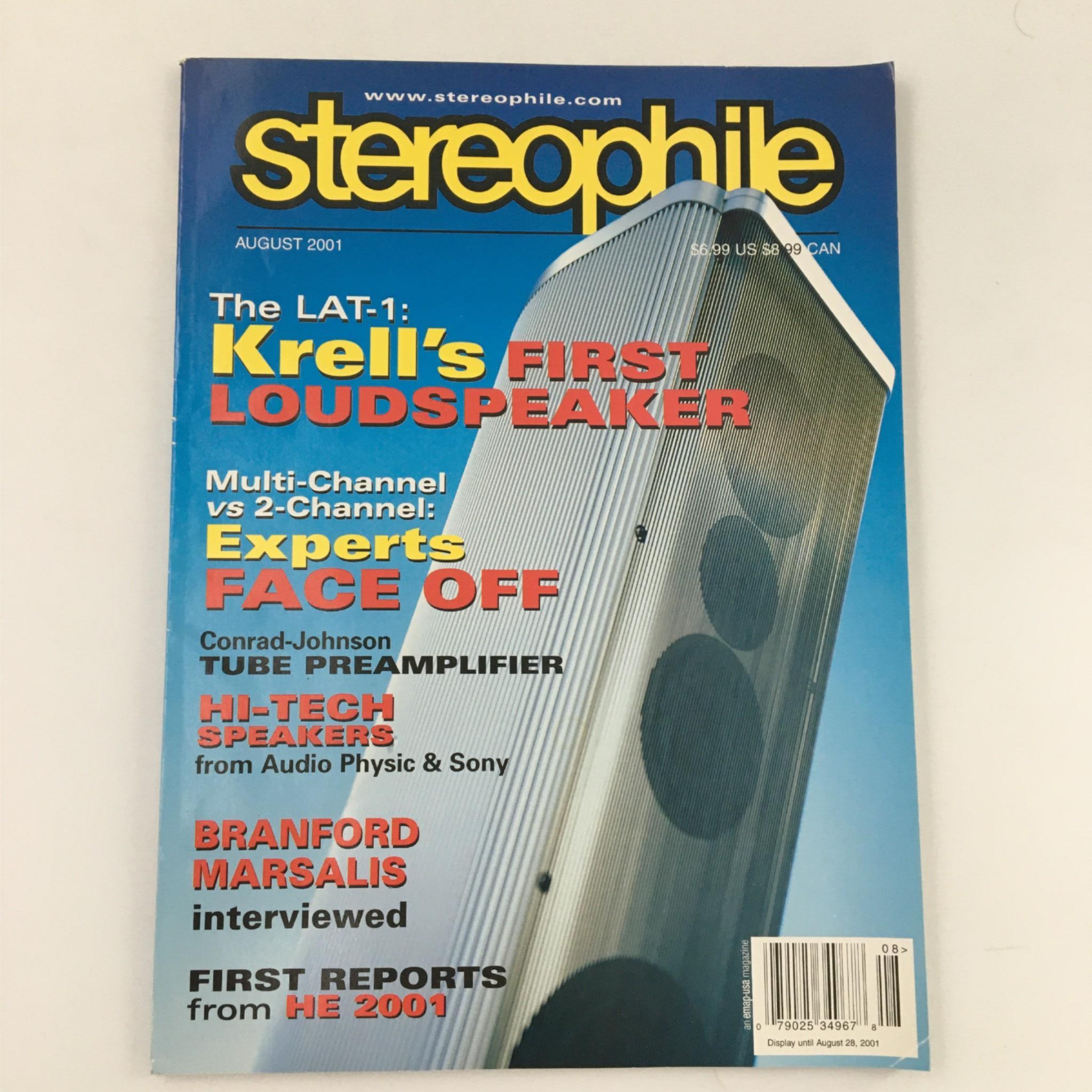 Stereophile Magazine August 2001 Krell LAT-1 First Loudspeaker Newsstand