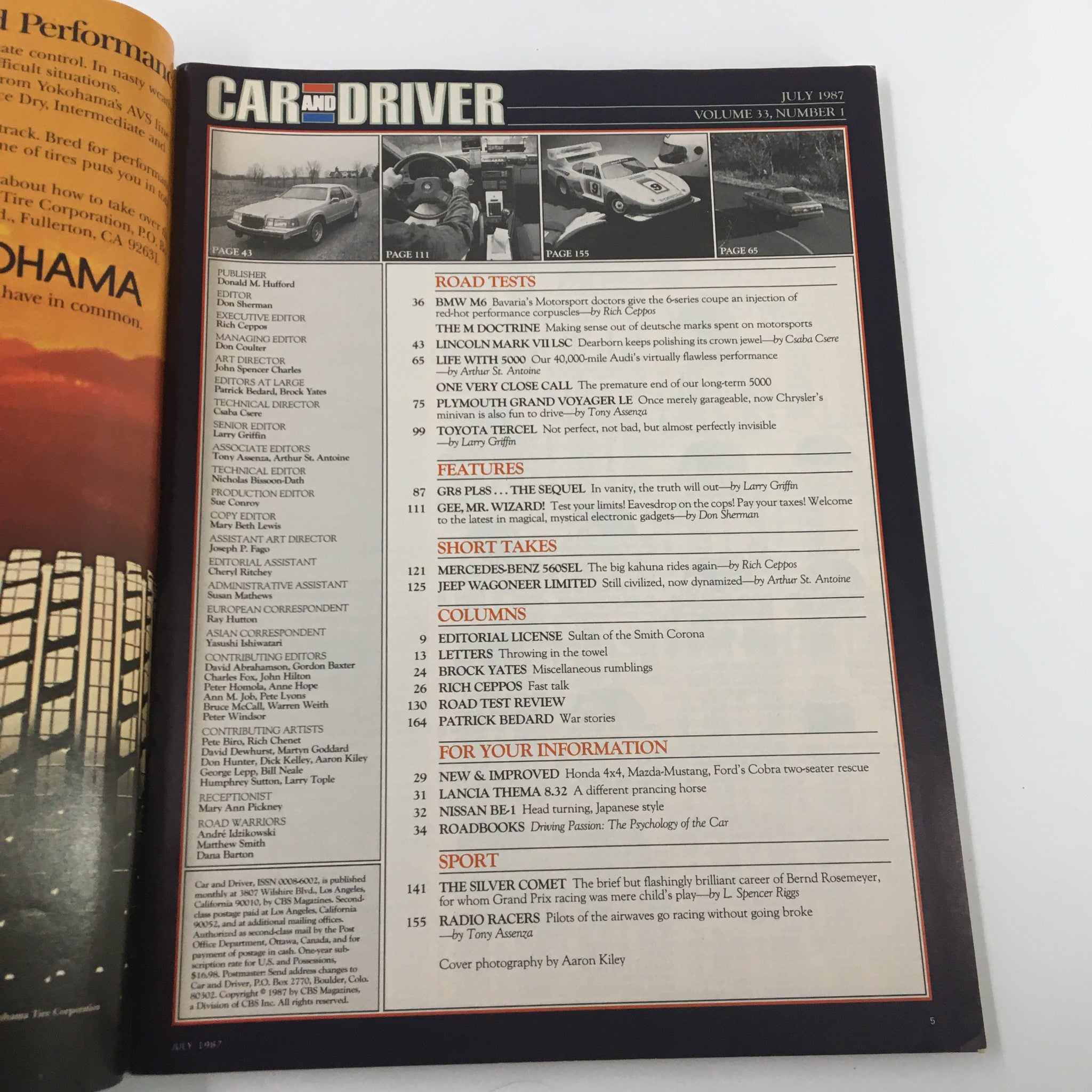 VTG Car and Driver Magazine July 1987 Maximized Minivan Plymouth GrandVoyager V6