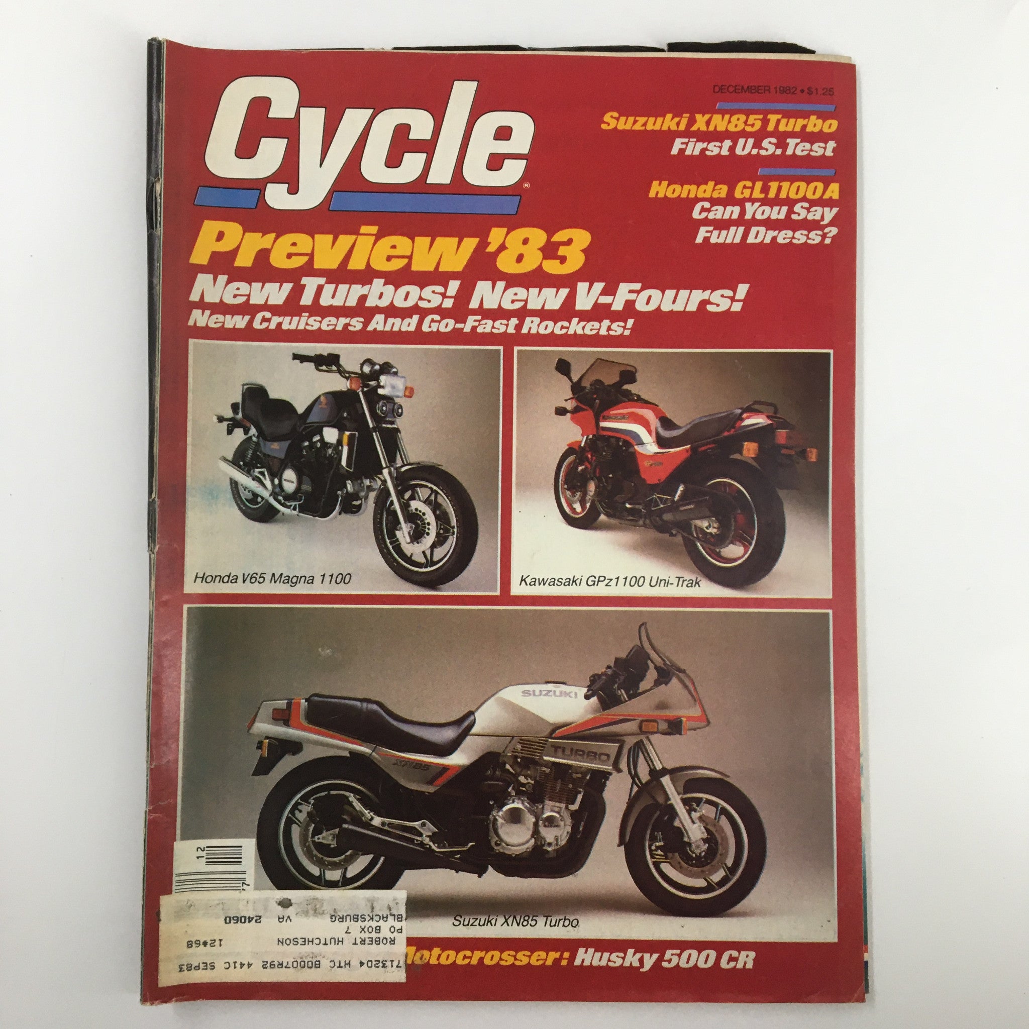 VTG Cycle Magazine December 1982 The Suzuki XN85 Turbo First U.S. Test