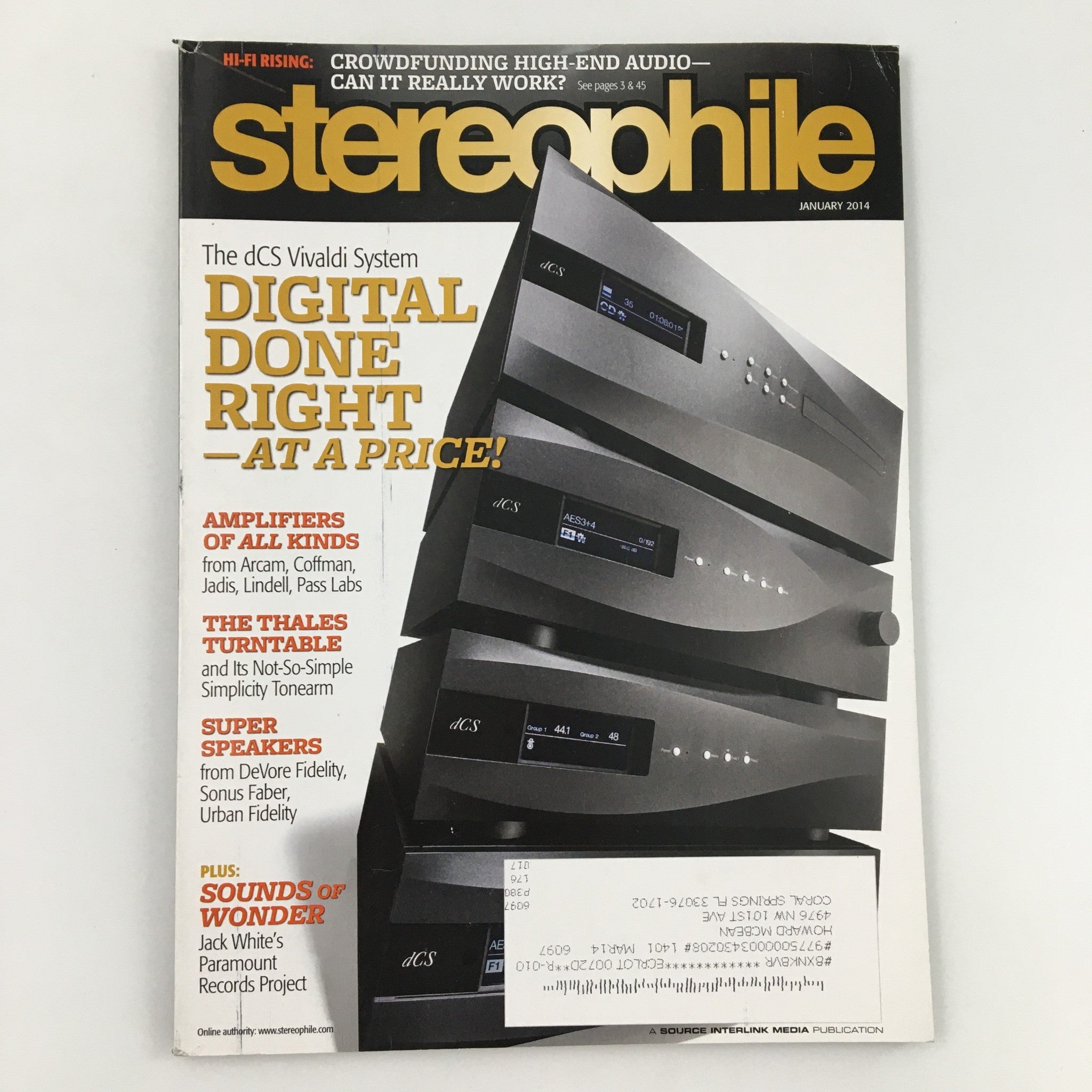 Stereophile Magazine January 2014 Jack White's Paramount Records Project