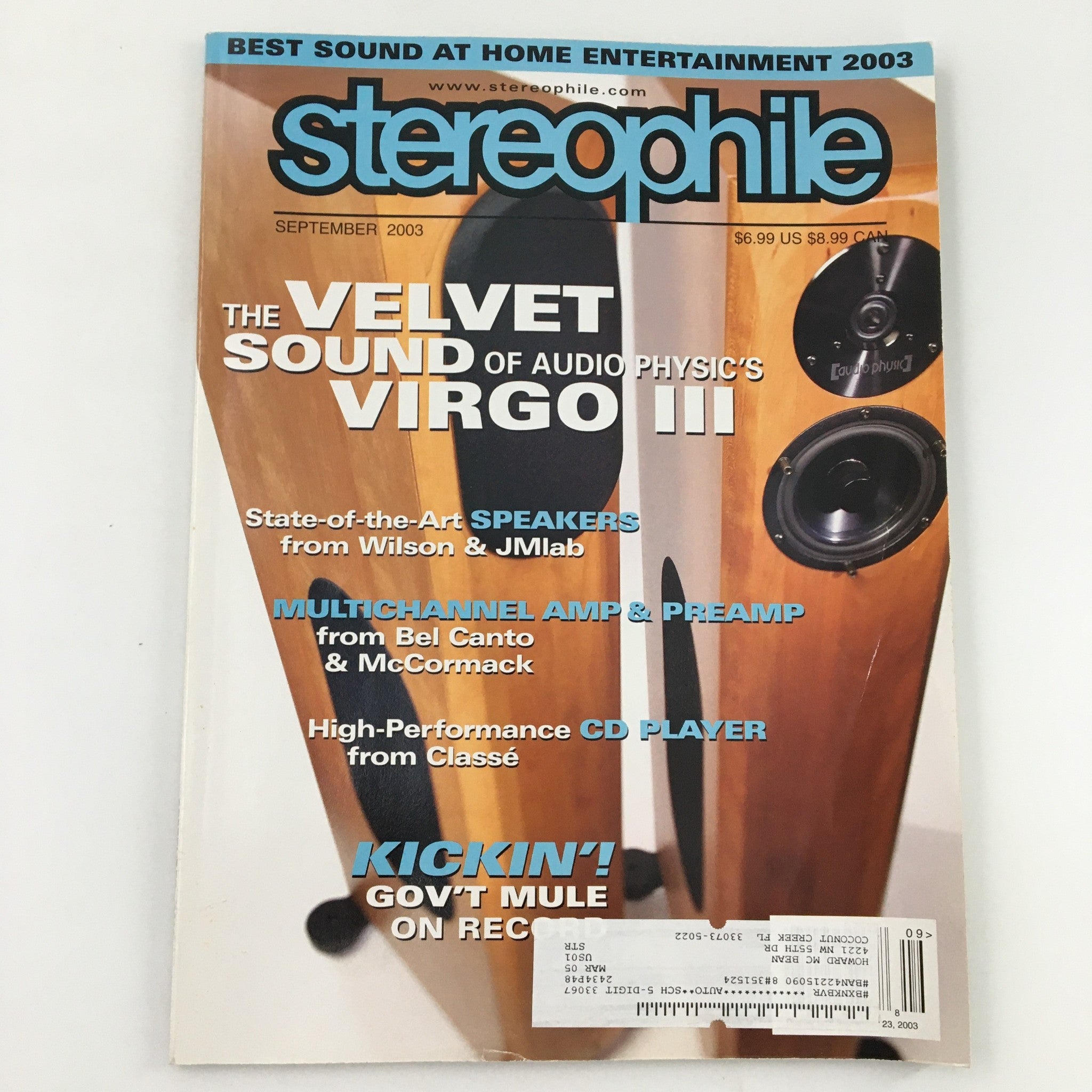 Stereophile Magazine September 2003 Multichannel Amp and Preamp from McCormack