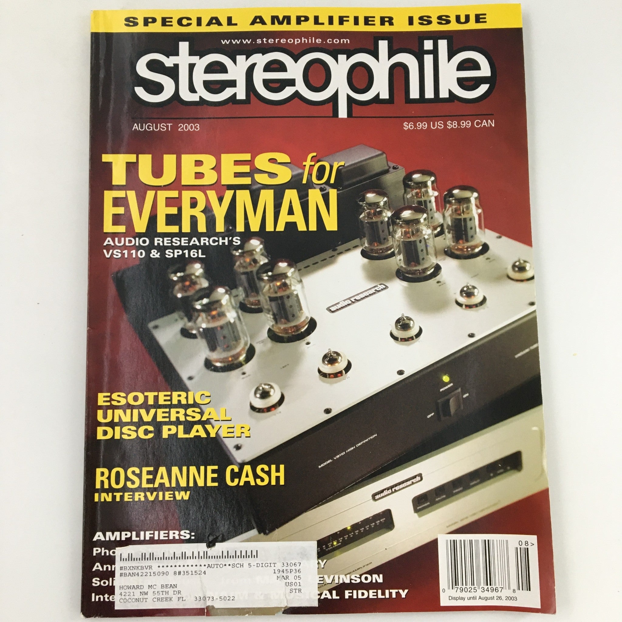 Stereophile Magazine August 2003 Singer-Songwriter Rosanne Cash Interview