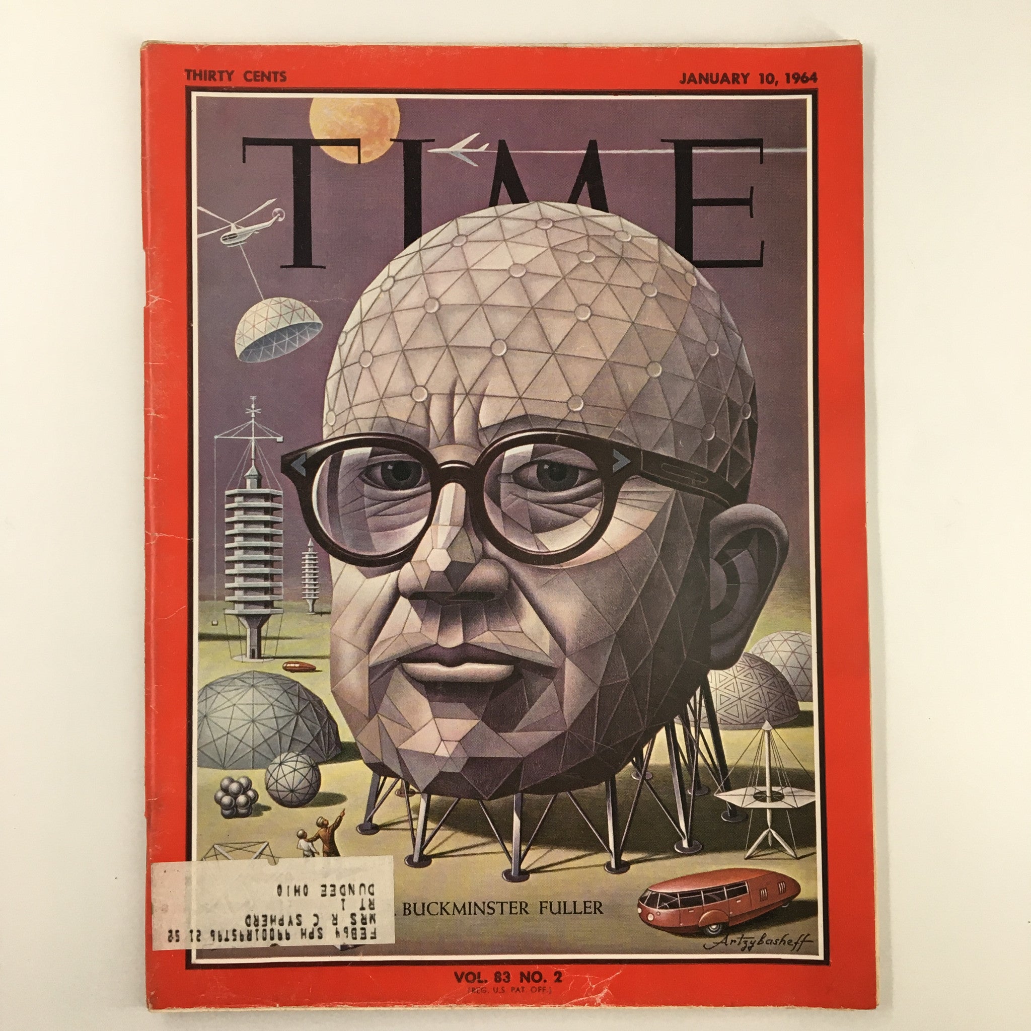 VTG Time Magazine January 10 1964 Vol 83 #2 Richard Buckminster Fuller