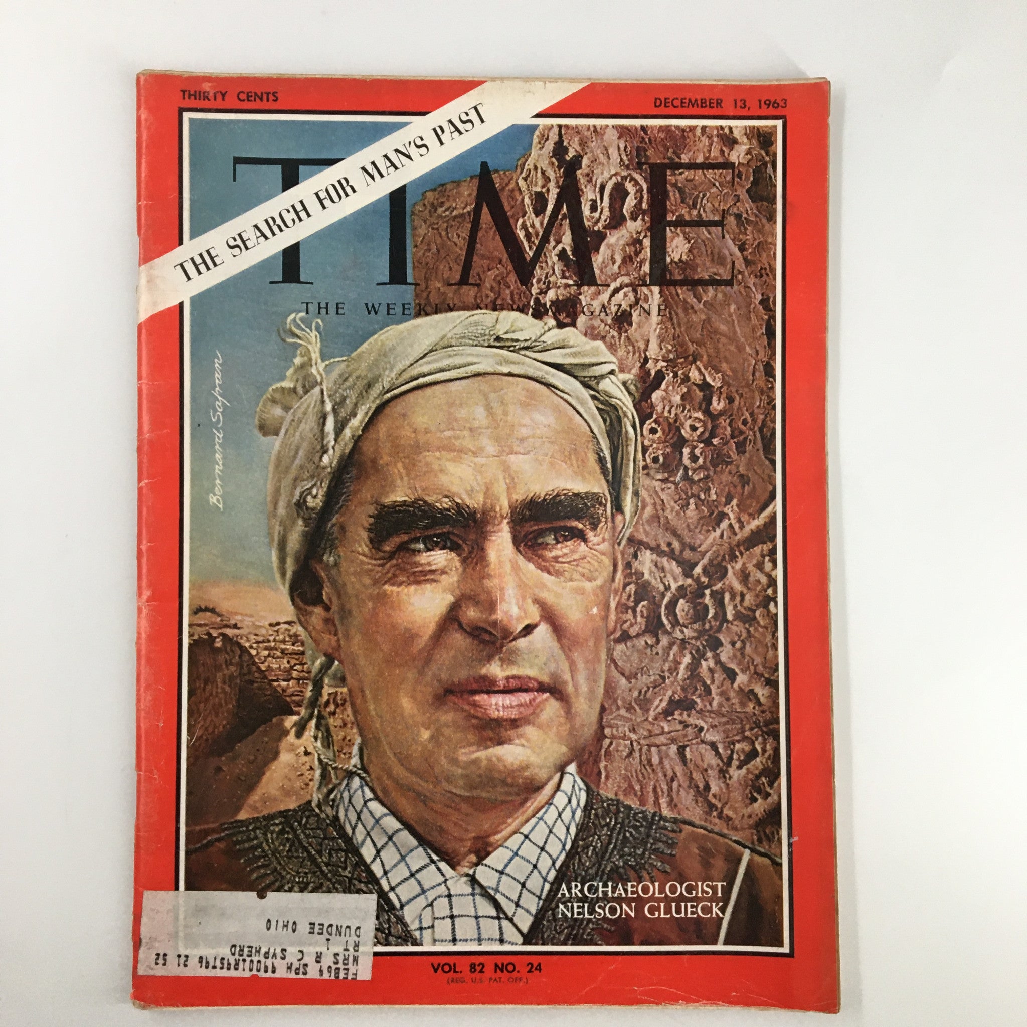 VTG Time Magazine December 13 1963 Vol 82 #24 Archaeologist Nelson Glueck