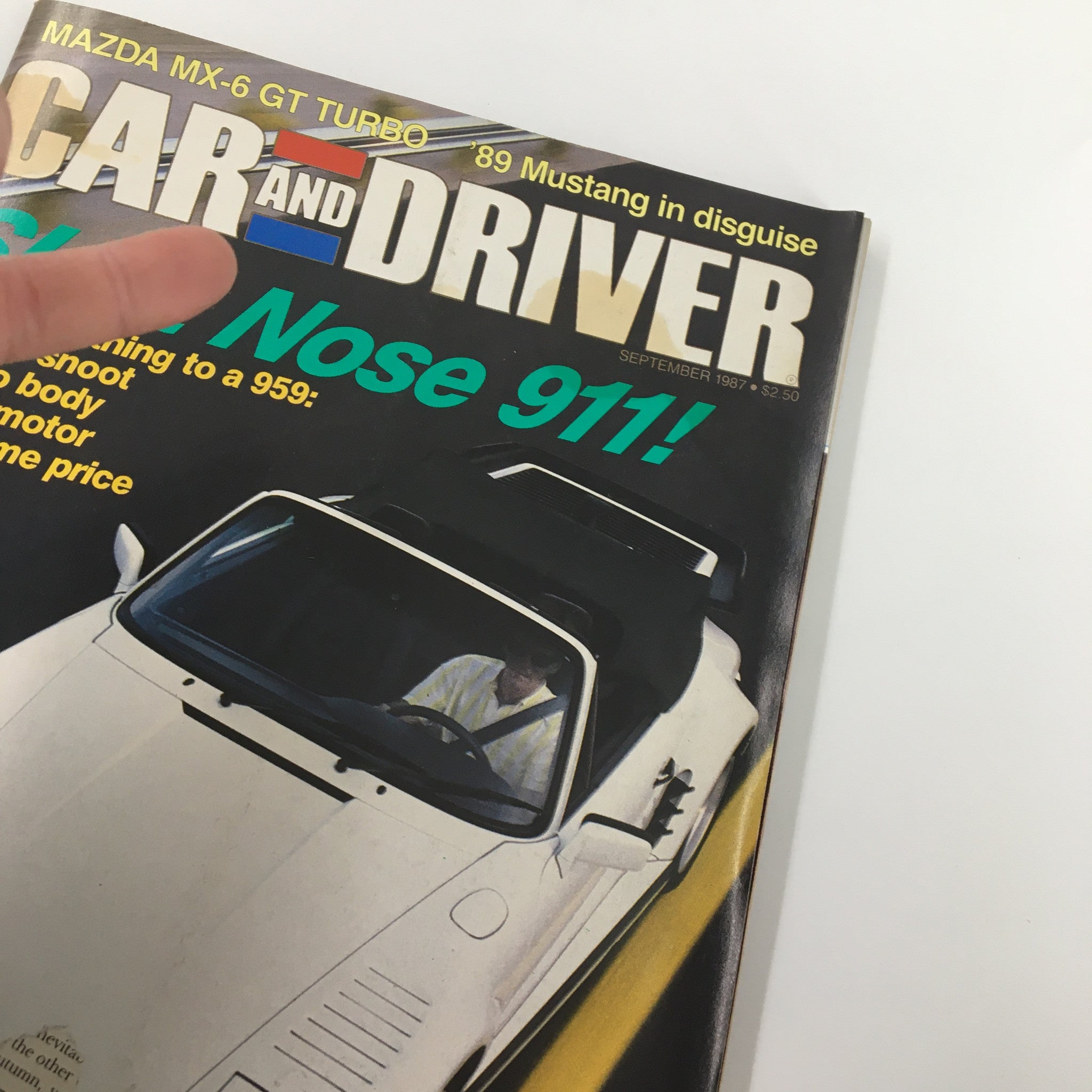 VTG Car and Driver Magazine September 1987 Slant Nose 911 & Mazda MX-6 GT Turbo