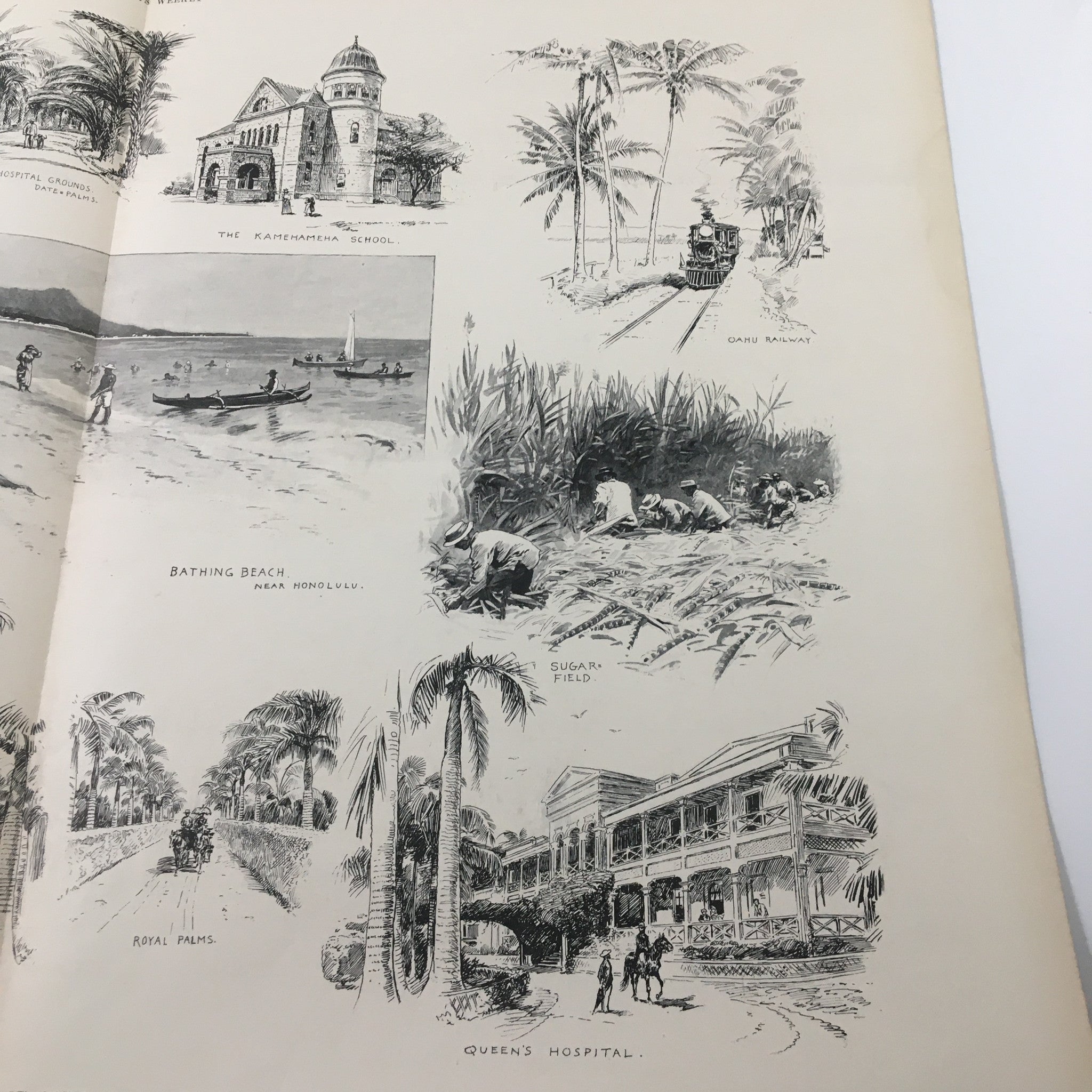 Illustrations from VTG Harper's Weekly Magazine August 7 1897, depicting scenes of Japan and Hawaii, contributing to the magazine's rich collection of visual art from the late 19th century.