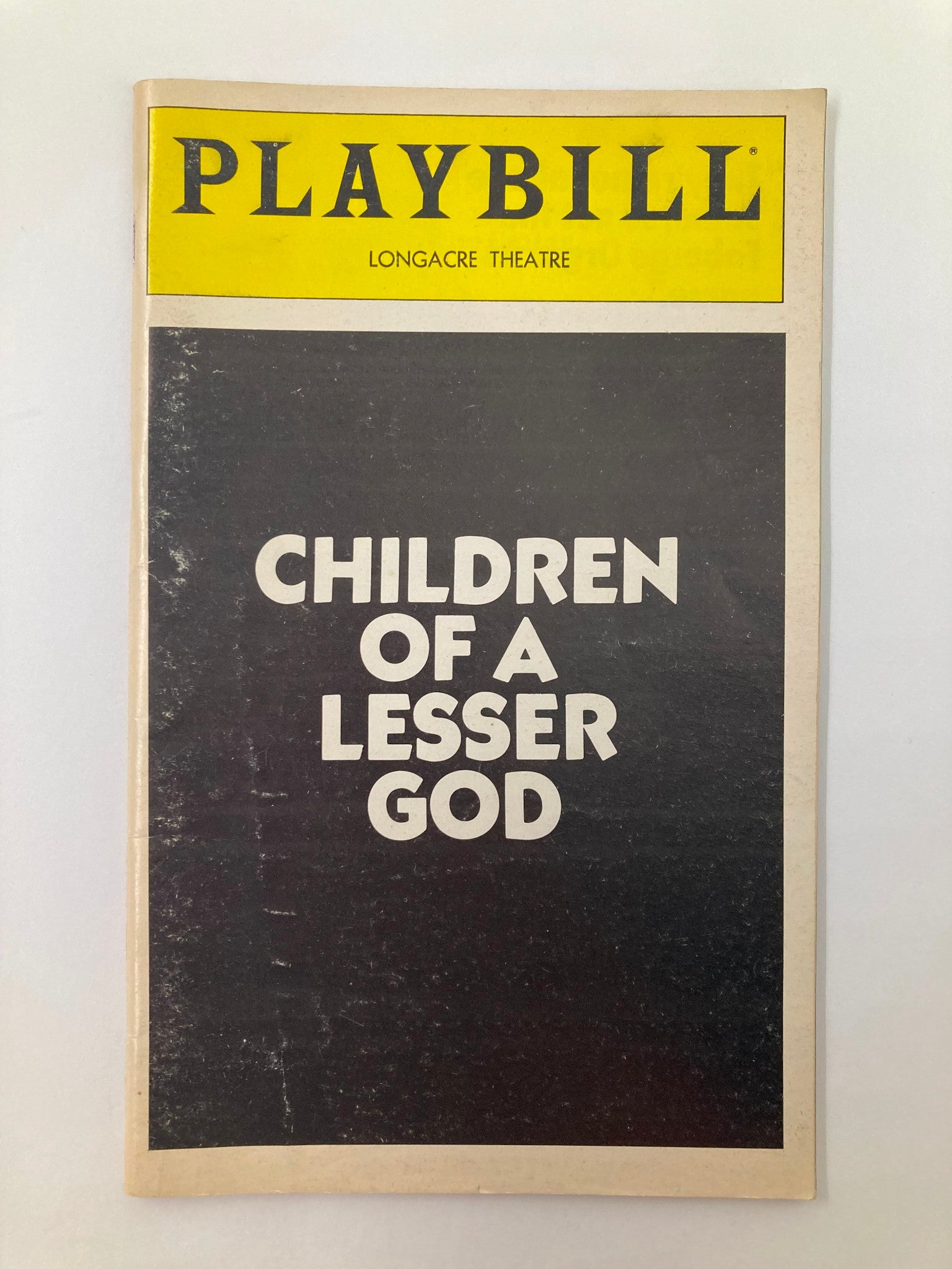 1981 Playbill Longacre Theatre Children of a Lesser God by Mark Medoff