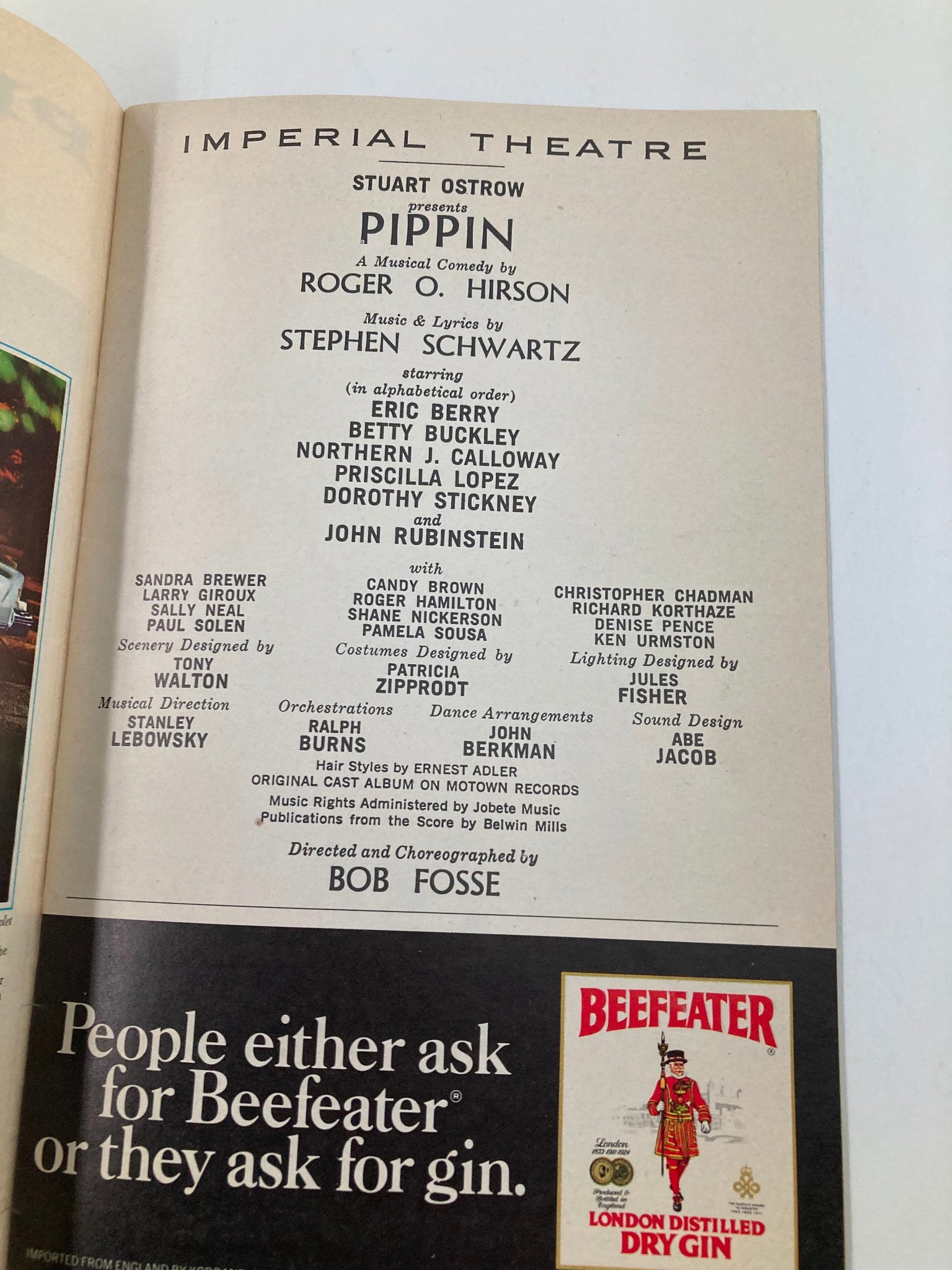 1974 Playbill Imperial Theatre Eric Berry & John Rubinstein in Pippin